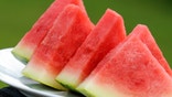 Fresh Watermelon Cut Into Wedges