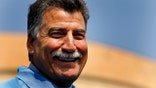 Former New York Mets All-Star Keith Hernandez smiles prior to having his moustache shaved for charity in front of CitiField in New York, September 27, 2012.   REUTERS/Adam Hunger  (UNITED STATES - Tags: SPORT BASEBALL HEADSHOT) - GM1E89S018E01