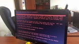 A computer screen cyberattack warning notice reportedly holding computer files to ransom, as part of a massive international cyberattack, at an office in Kiev, Ukraine, Tuesday June 27, 2017,   A new and highly virulent outbreak of malicious data-scrambling software appears to be causing mass disruption across Europe, hitting Ukraine especially hard.  Image used with permission of the account holder facebook.com/olejmaa checked and consistent with independent AP reporting.  (Oleg Reshetnyak via AP)