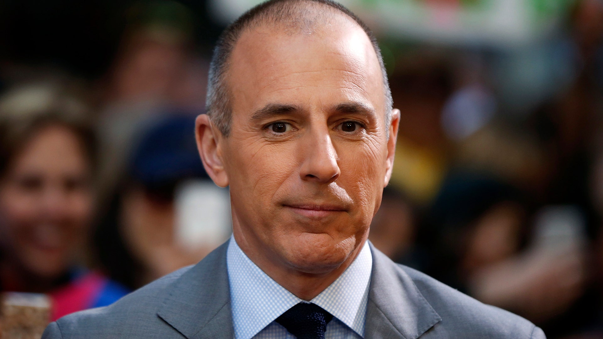 Host Matt Lauer during a break while filming NBC's 