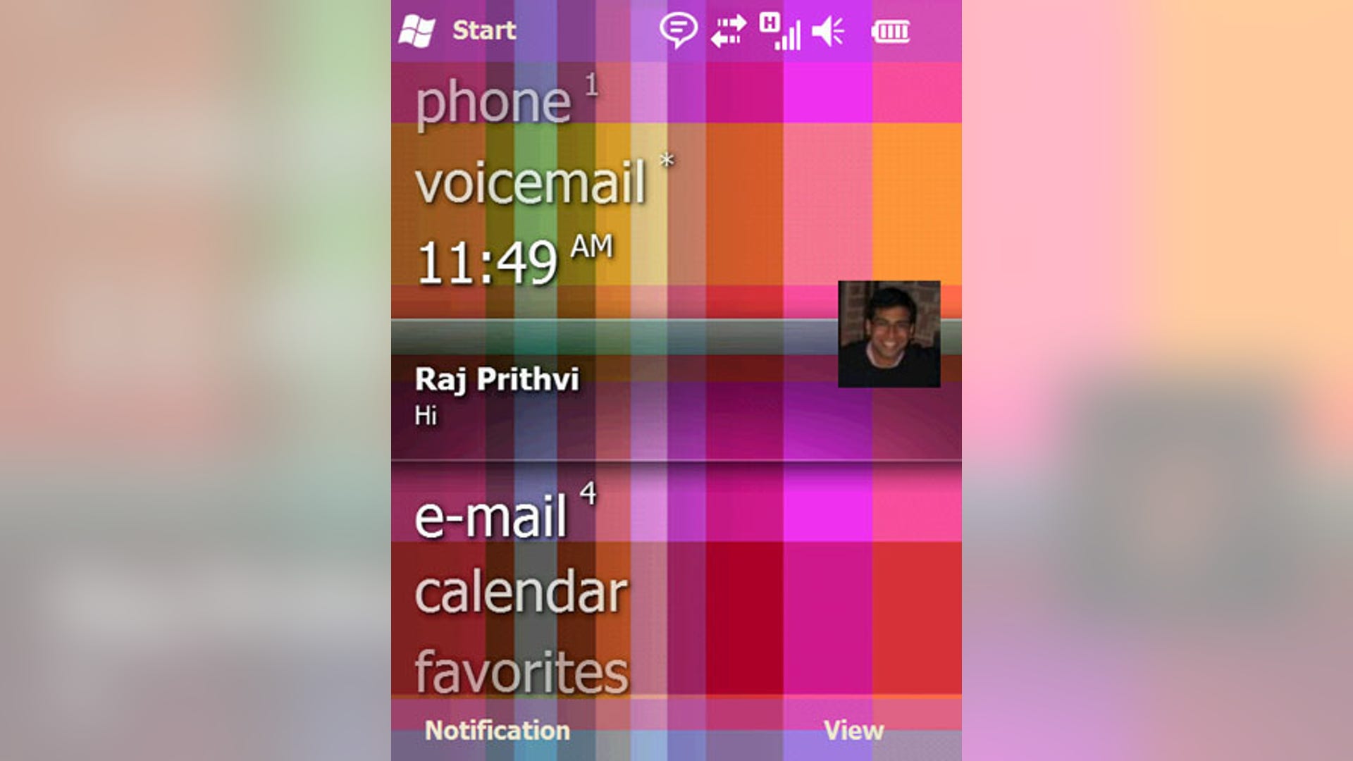 Isaac Mizrahi Designer Theme: Today Screen