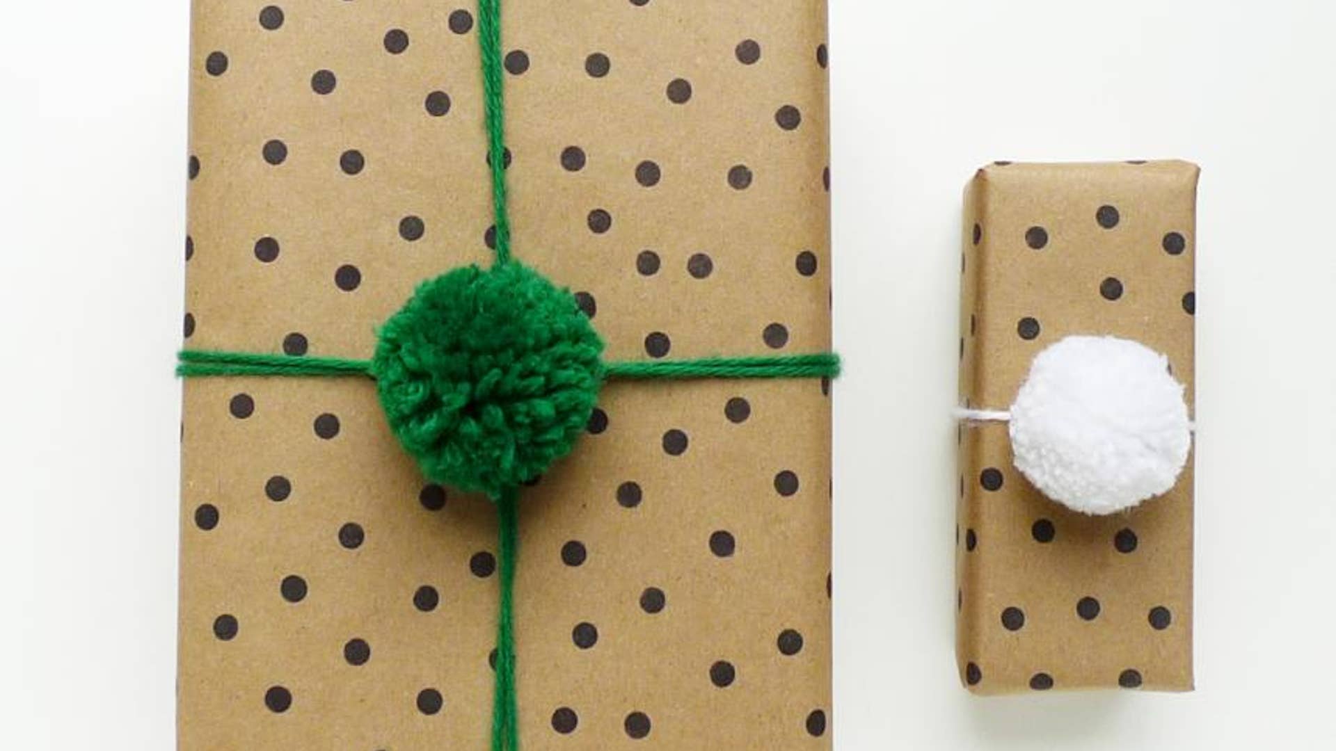 Polka Dot & Yarn Gift Wrap