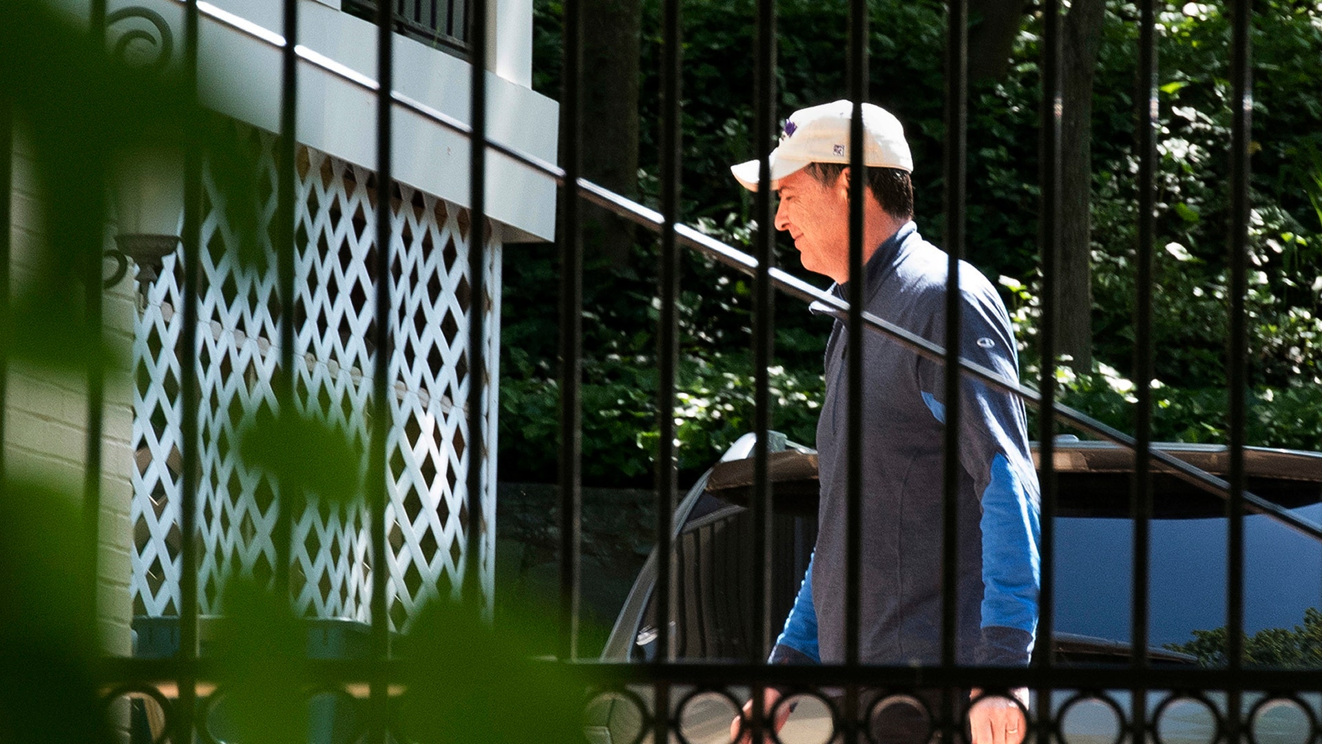 Former FBI Director James Comey at his home in McLean, Va., May 10, 2017
