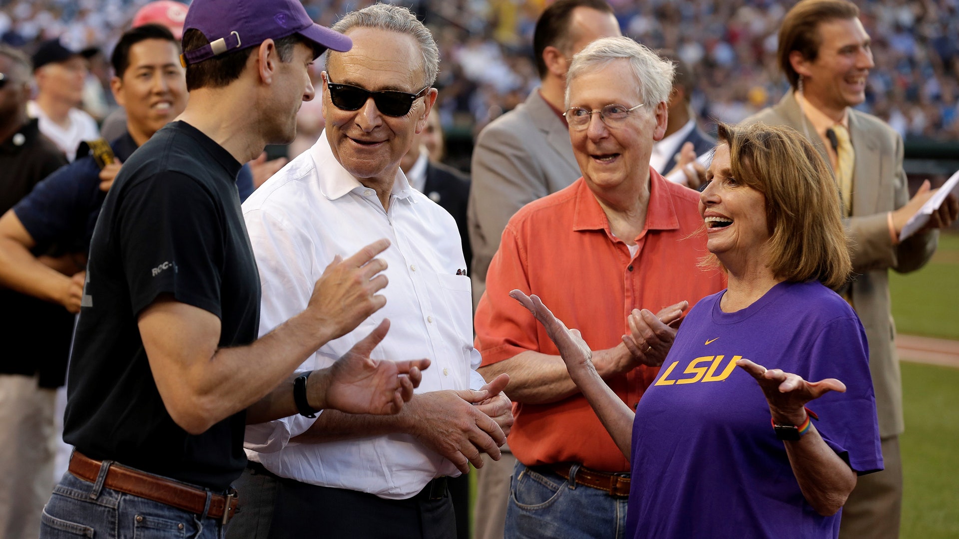 Speaker Paul Ryan, Senate Minority leader Chuck Schumer, Senate Majority Leader Mitch McConnell and House Minority Leader Nancy Pelosi