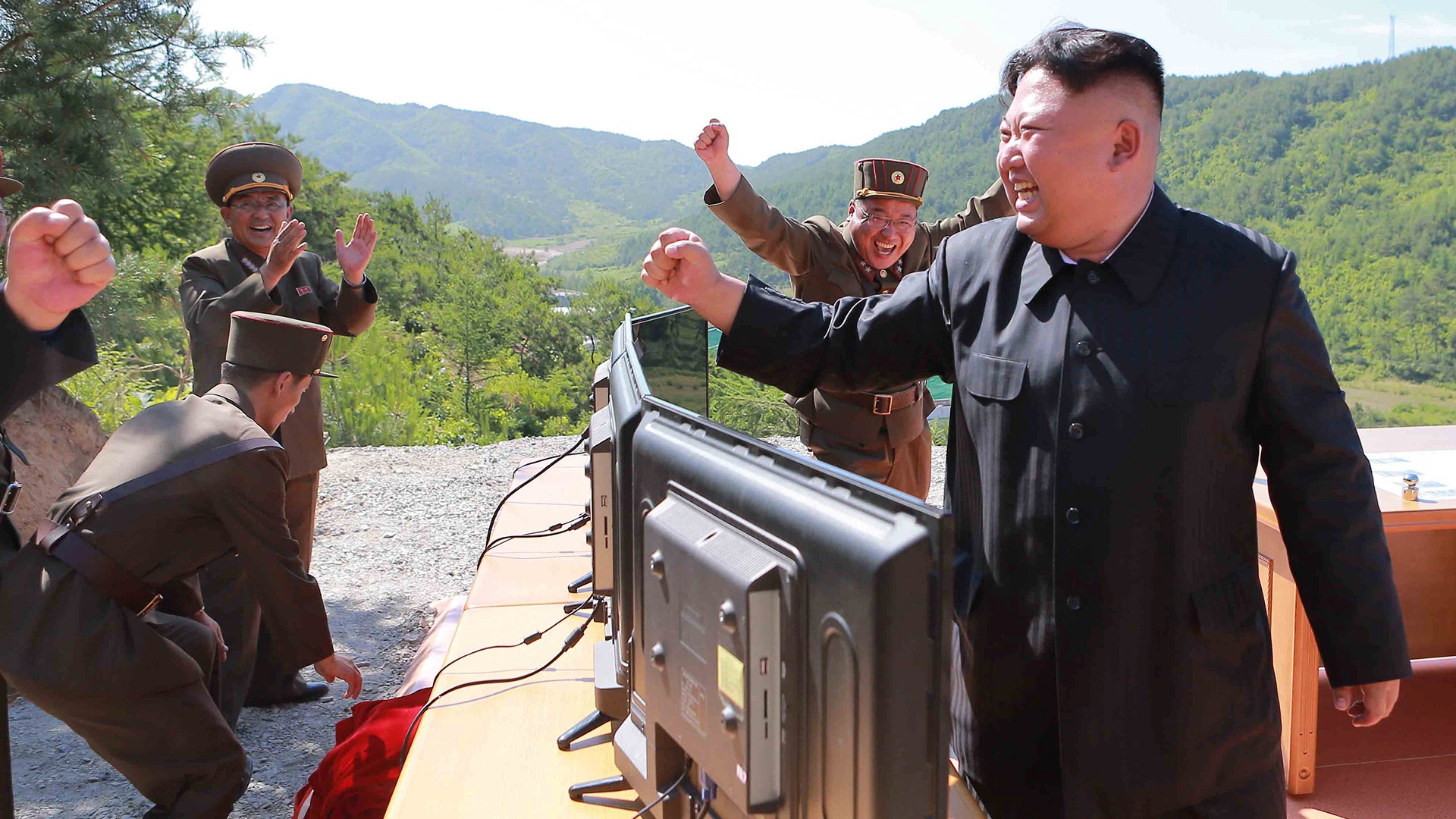 North Korean Leader Kim Jong Un during the test launch in Pyongyang, July 4 