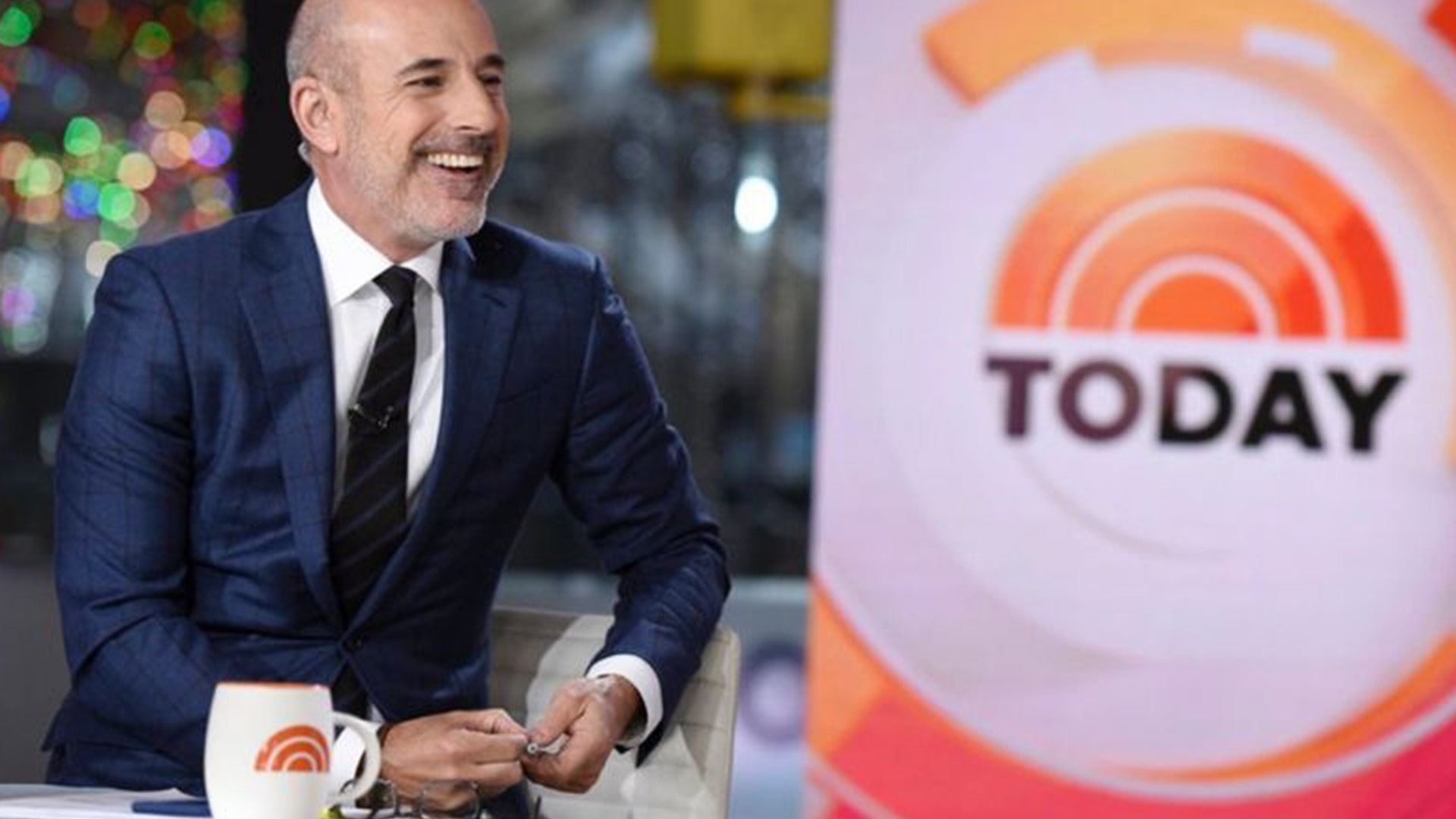 Host Matt Lauer on the set of NBC's 
