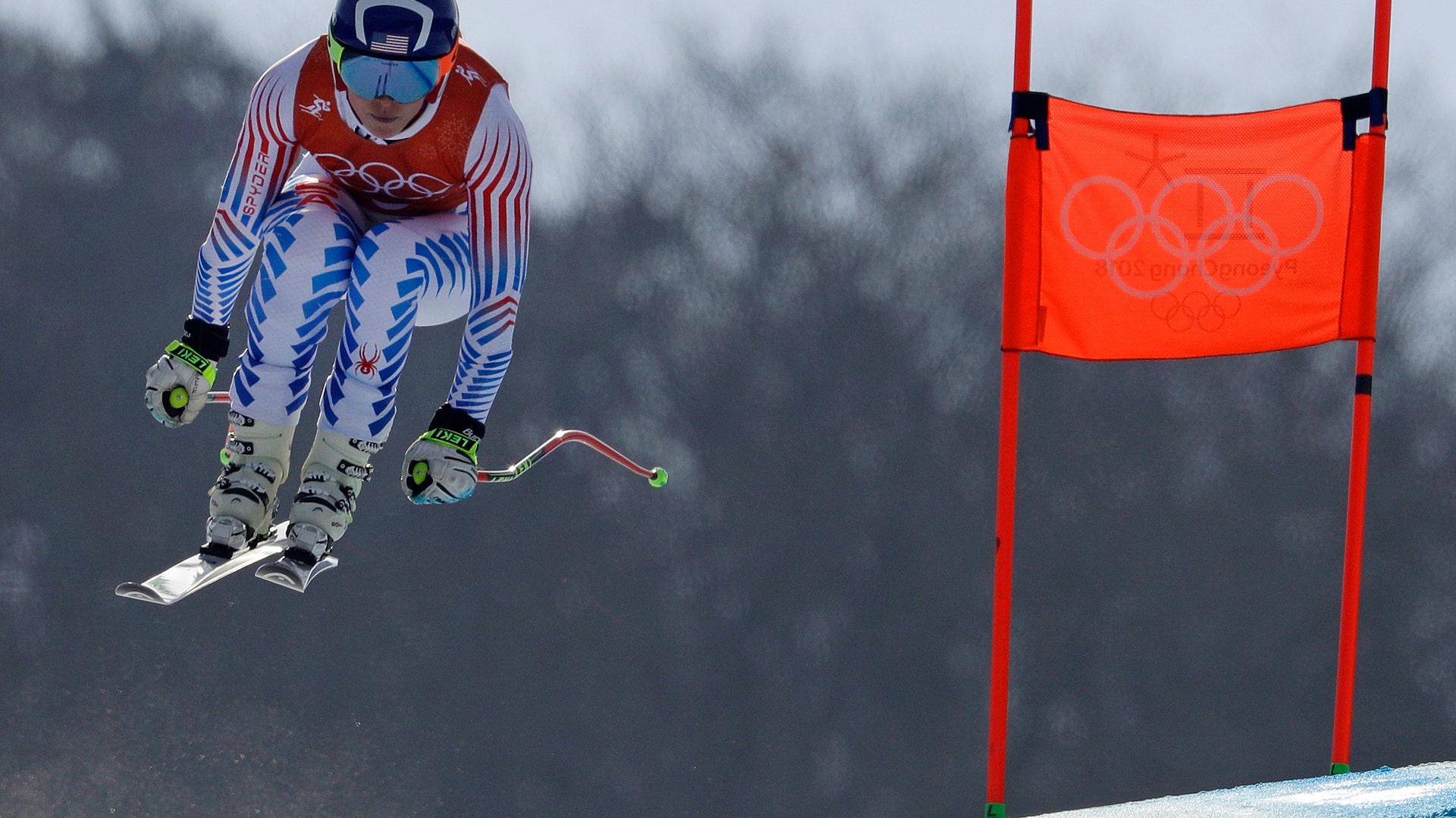 United States' Lindsey Vonn competes in women's downhill training at the 2018 Winter Olympics