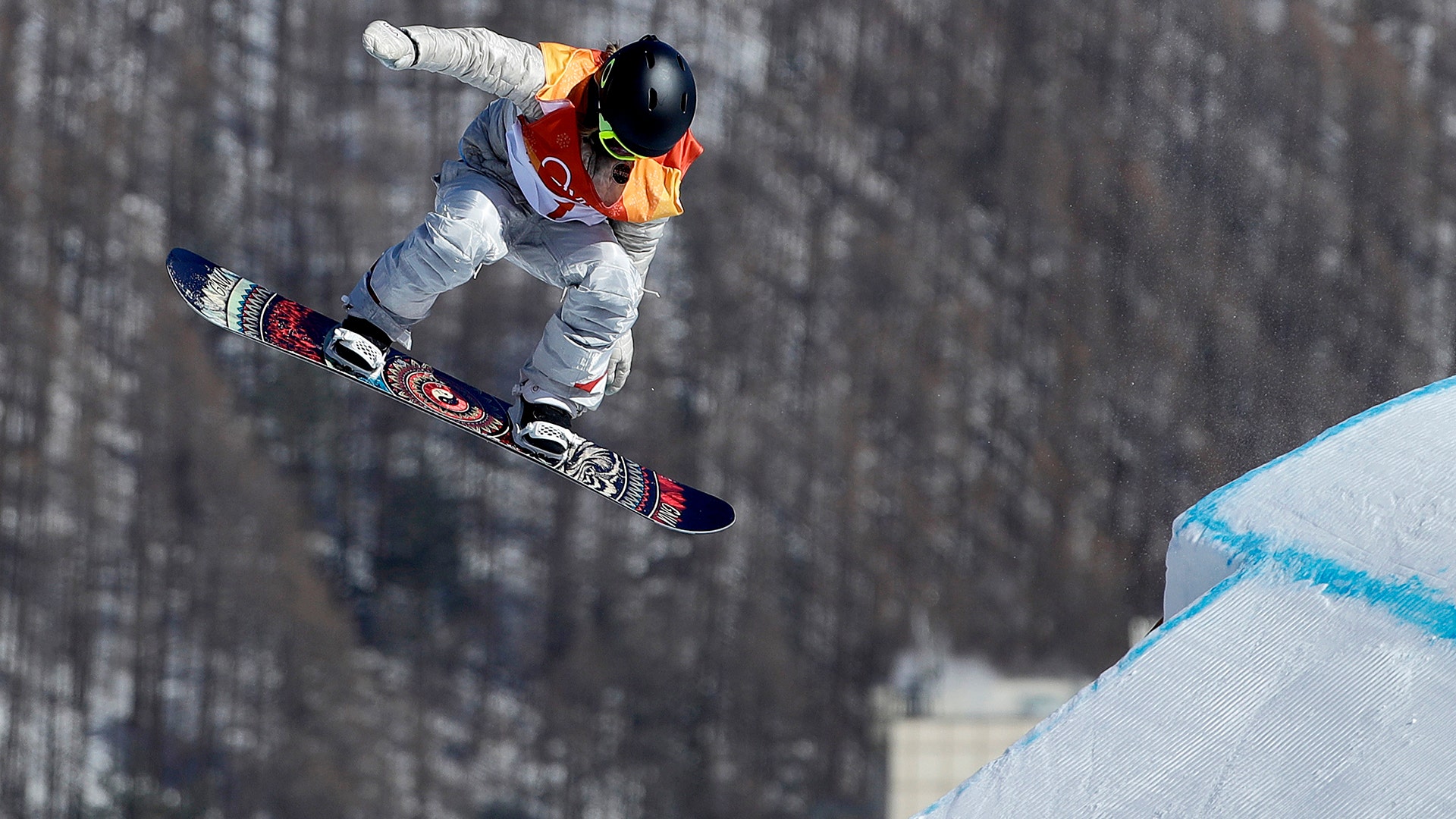 Jamie Anderson, of the United States, winning the gold medal in the women's slopestyle at the 2018 Winter Olympics in Pyeongchang
