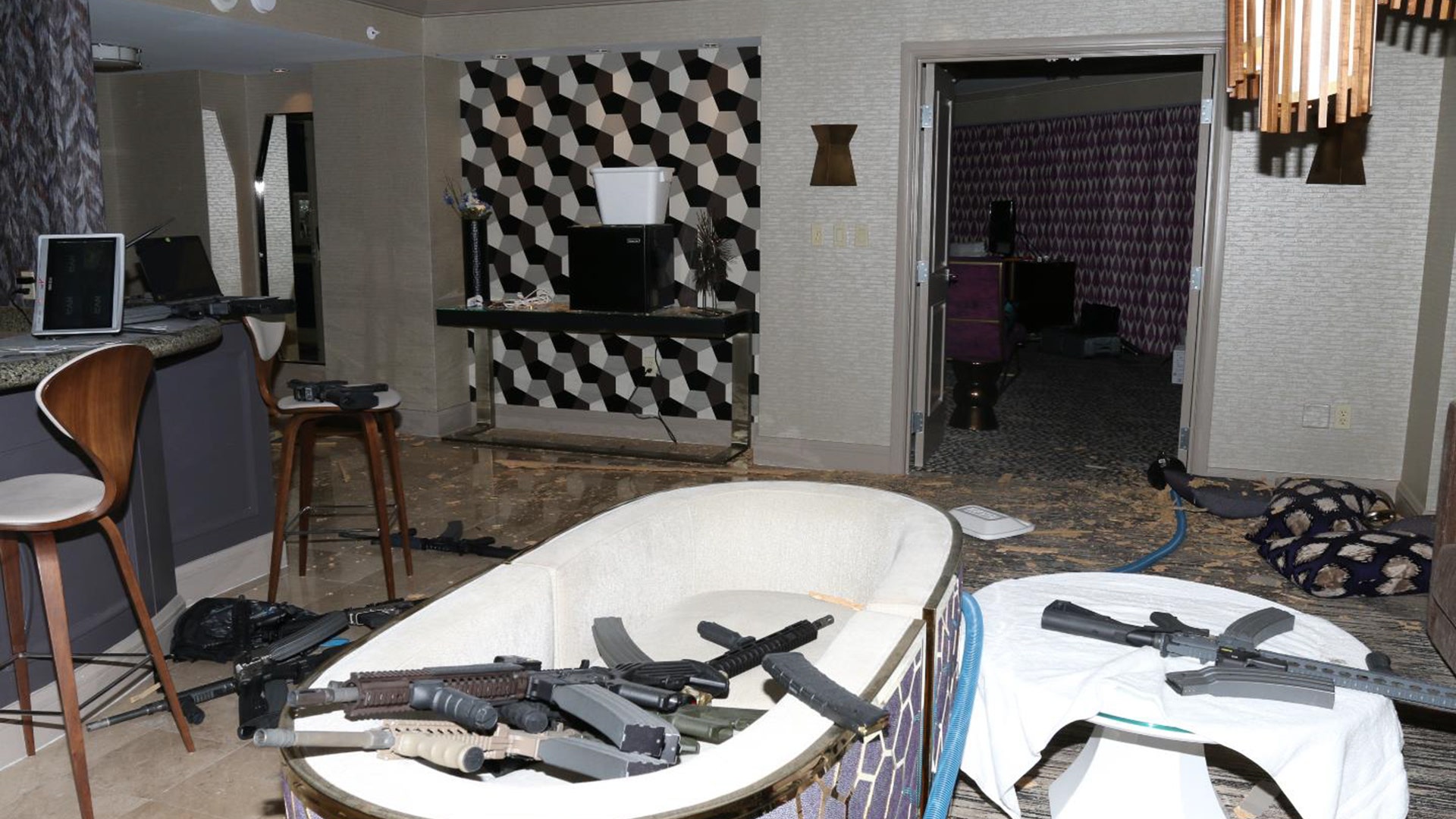 View from sitting area towards master bedroom