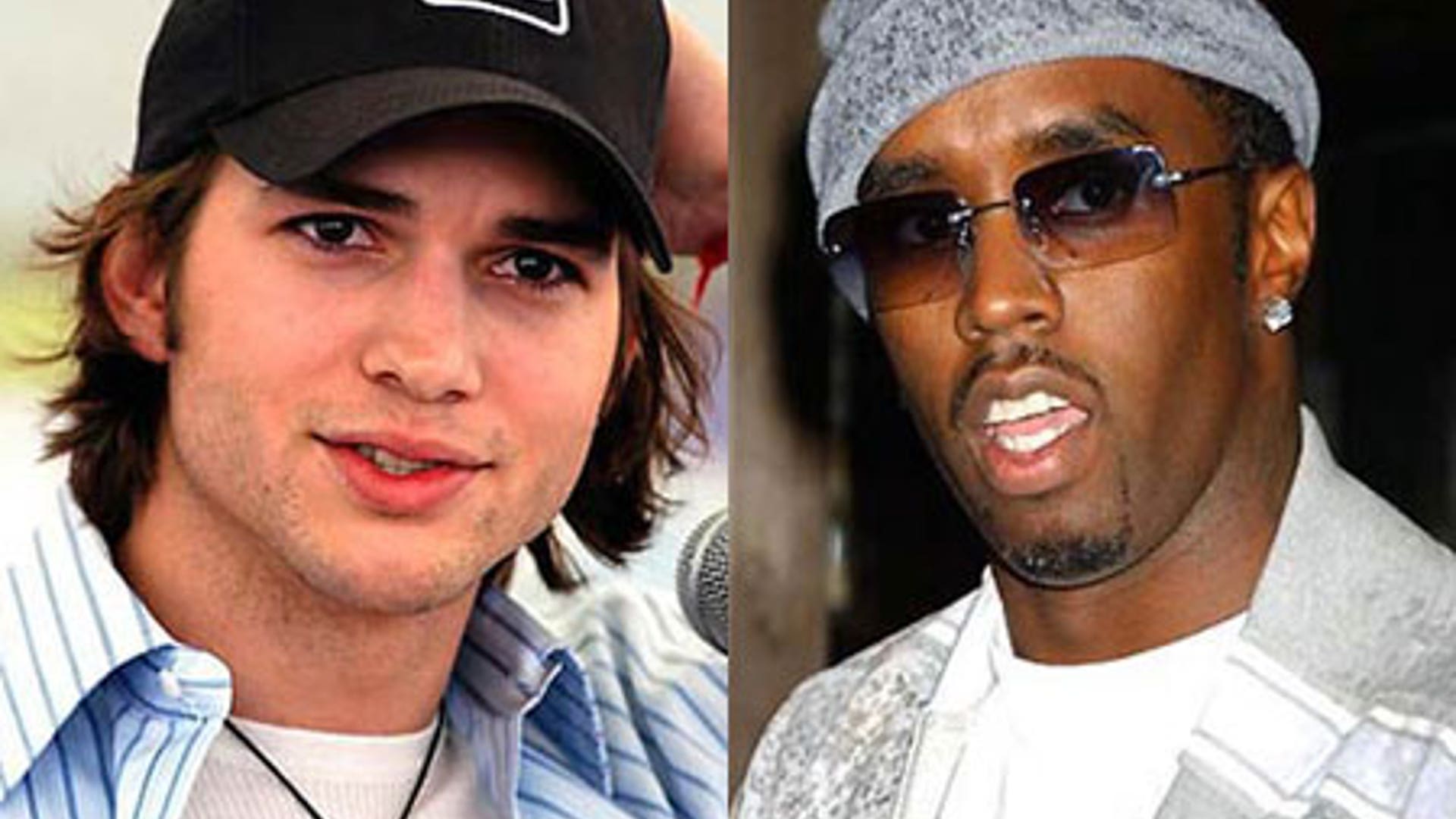 Ashton Kutcher and P. Diddy