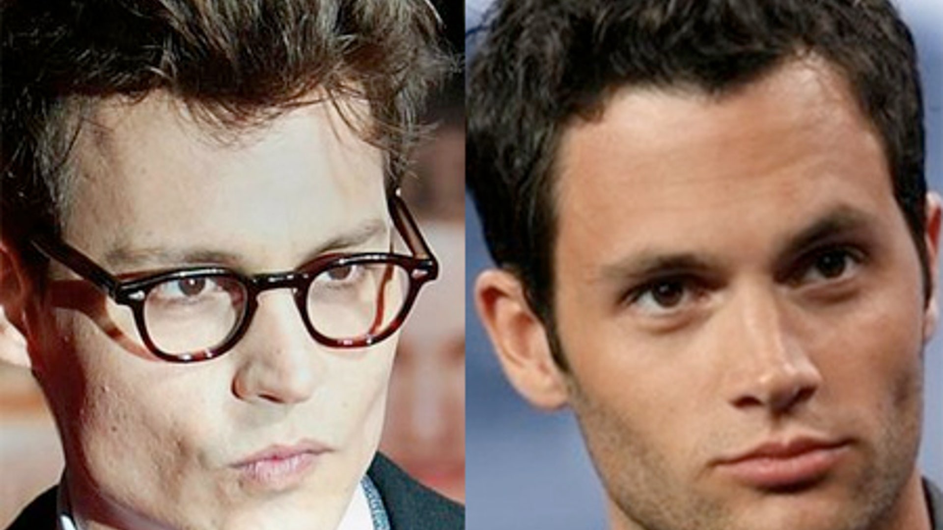 Penn Badgley and Johnny Depp