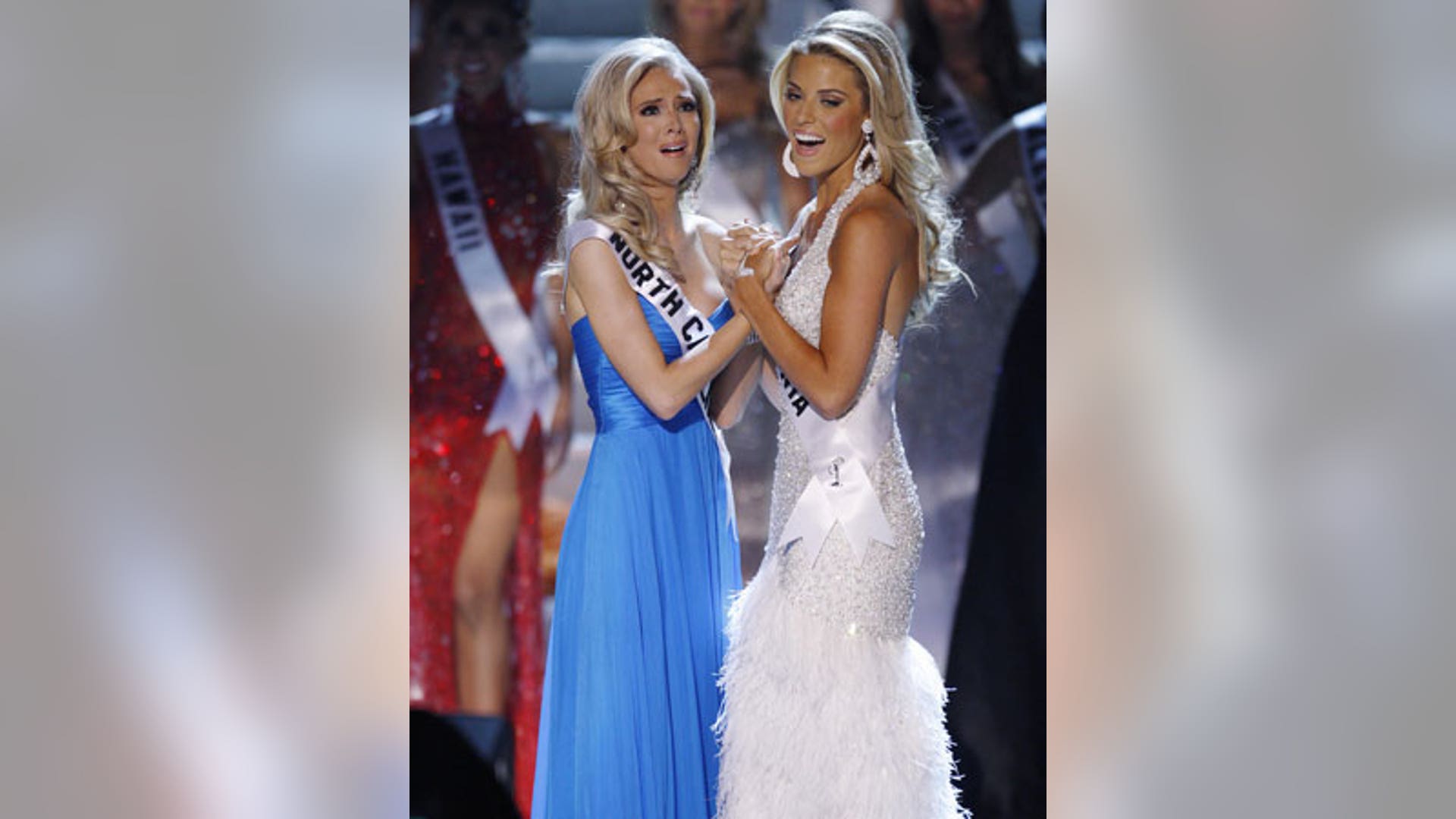 Miss North Carolina Kristen Dalton and Miss California Carrie Prejean