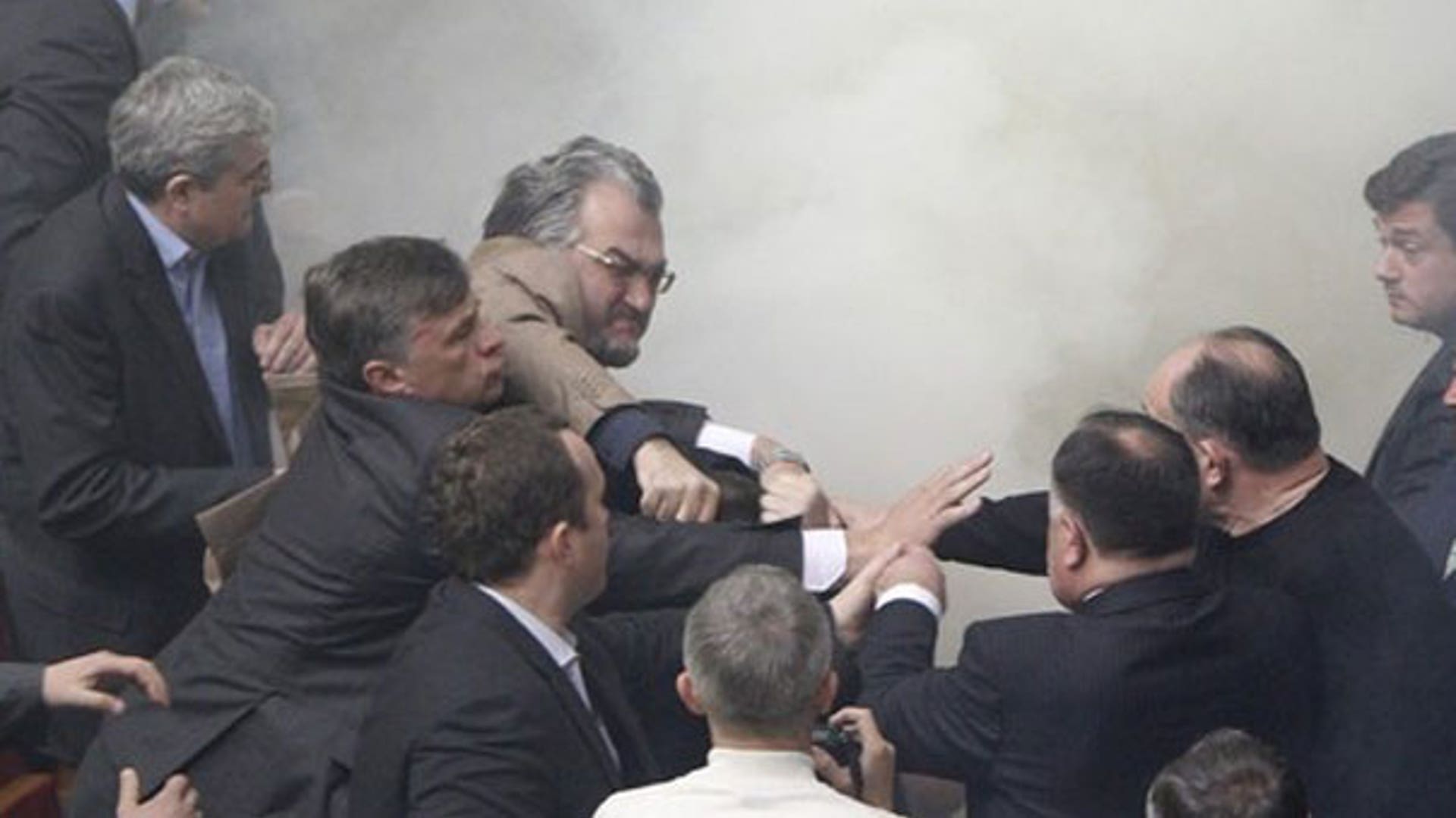 Ukrainian Parliament Disrupted