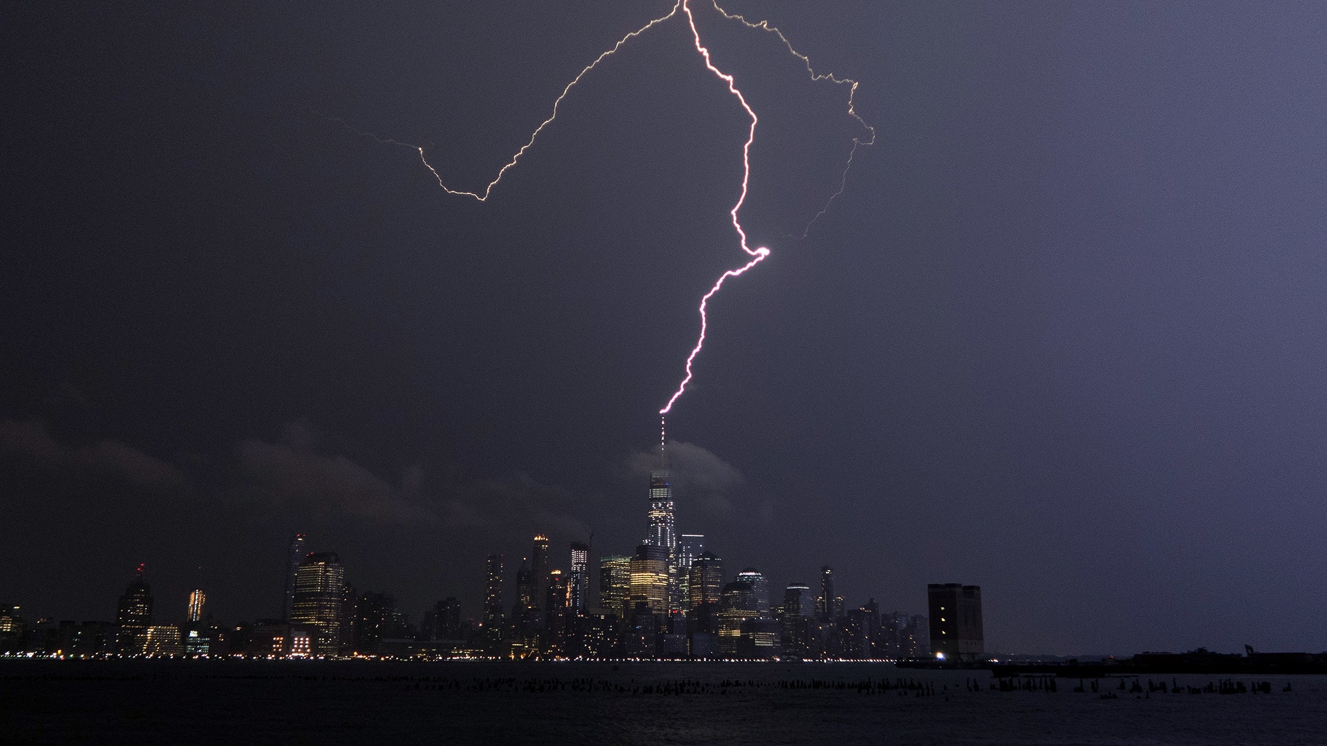 Lightning bolts strike One World Trade Center Fox News