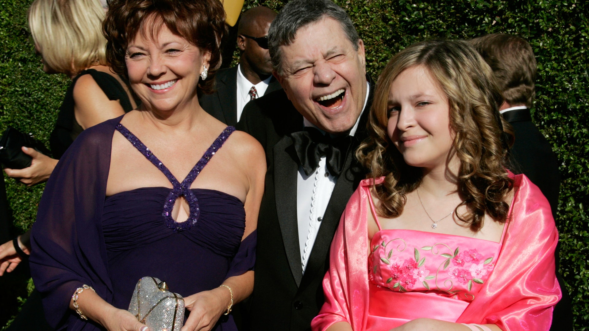 Comedian Jerry Lewis, wife SanDee and daughter Danielle at the Primetime Creative Arts Emmy Awards, September 11, 2005