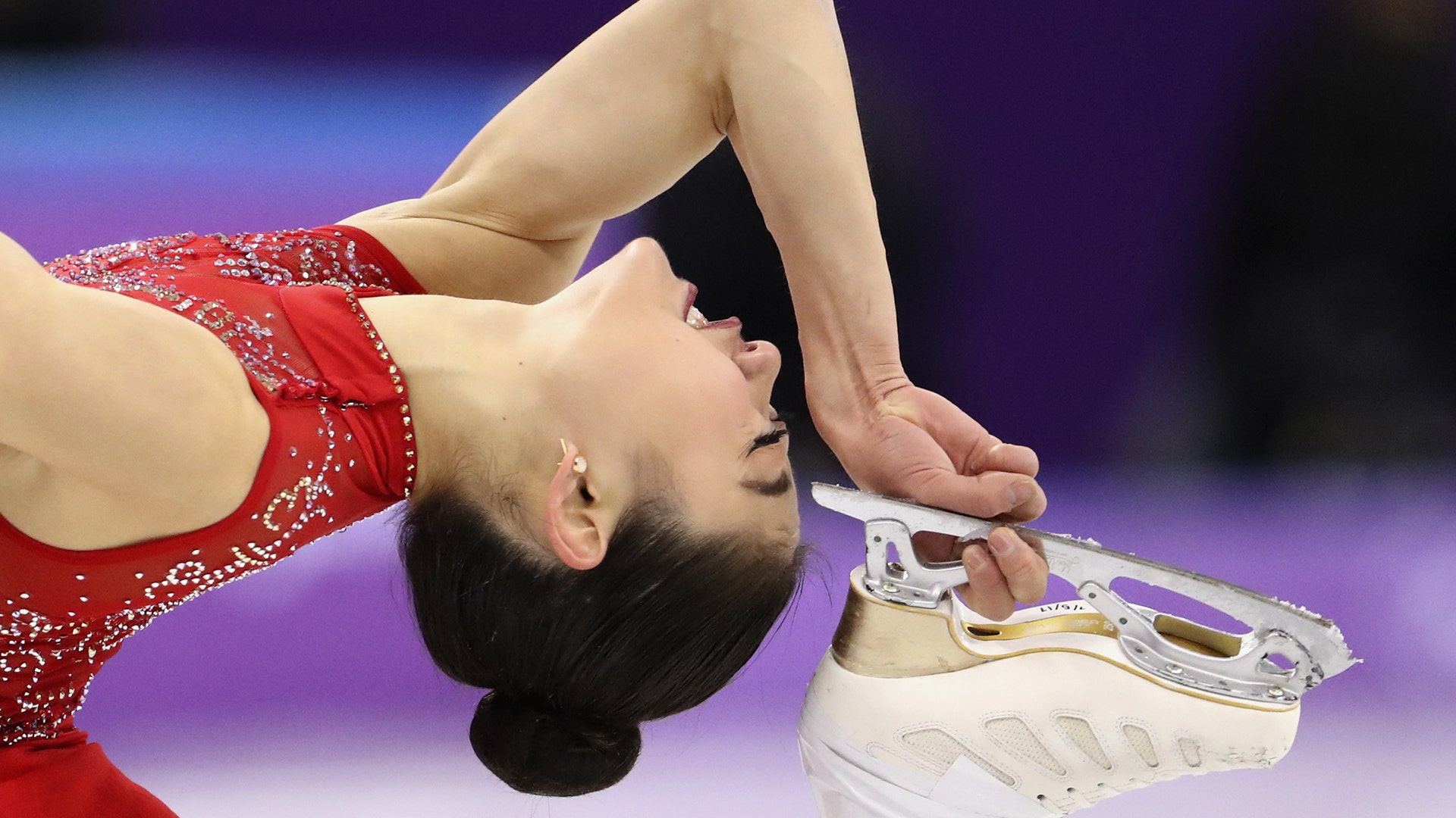 Mirai Nagasu of the United States during the women's free skate in the team competition at the Pyeongchang 2018 Winter Olympics