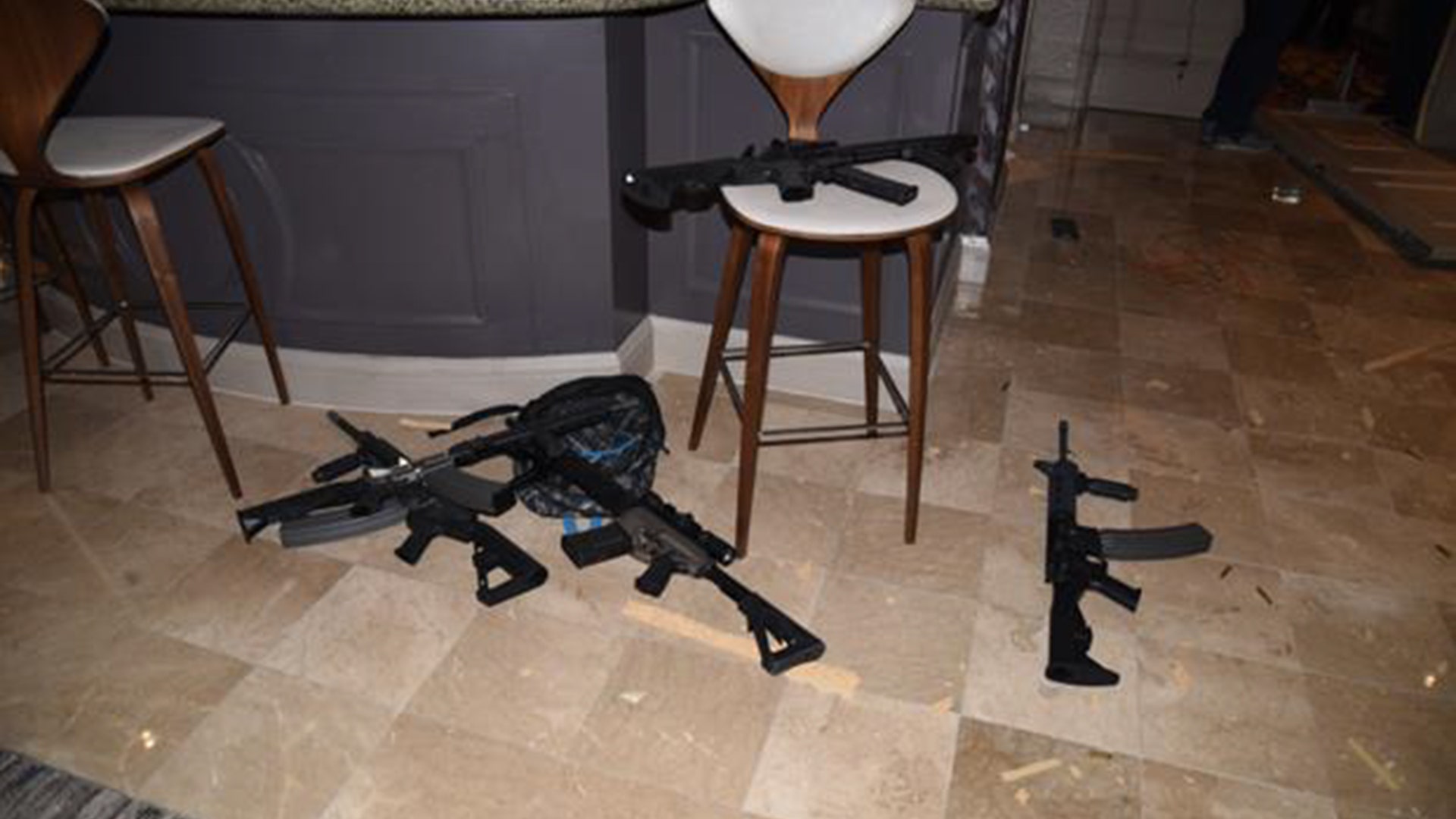 View from sitting area towards the bar/kitchenette