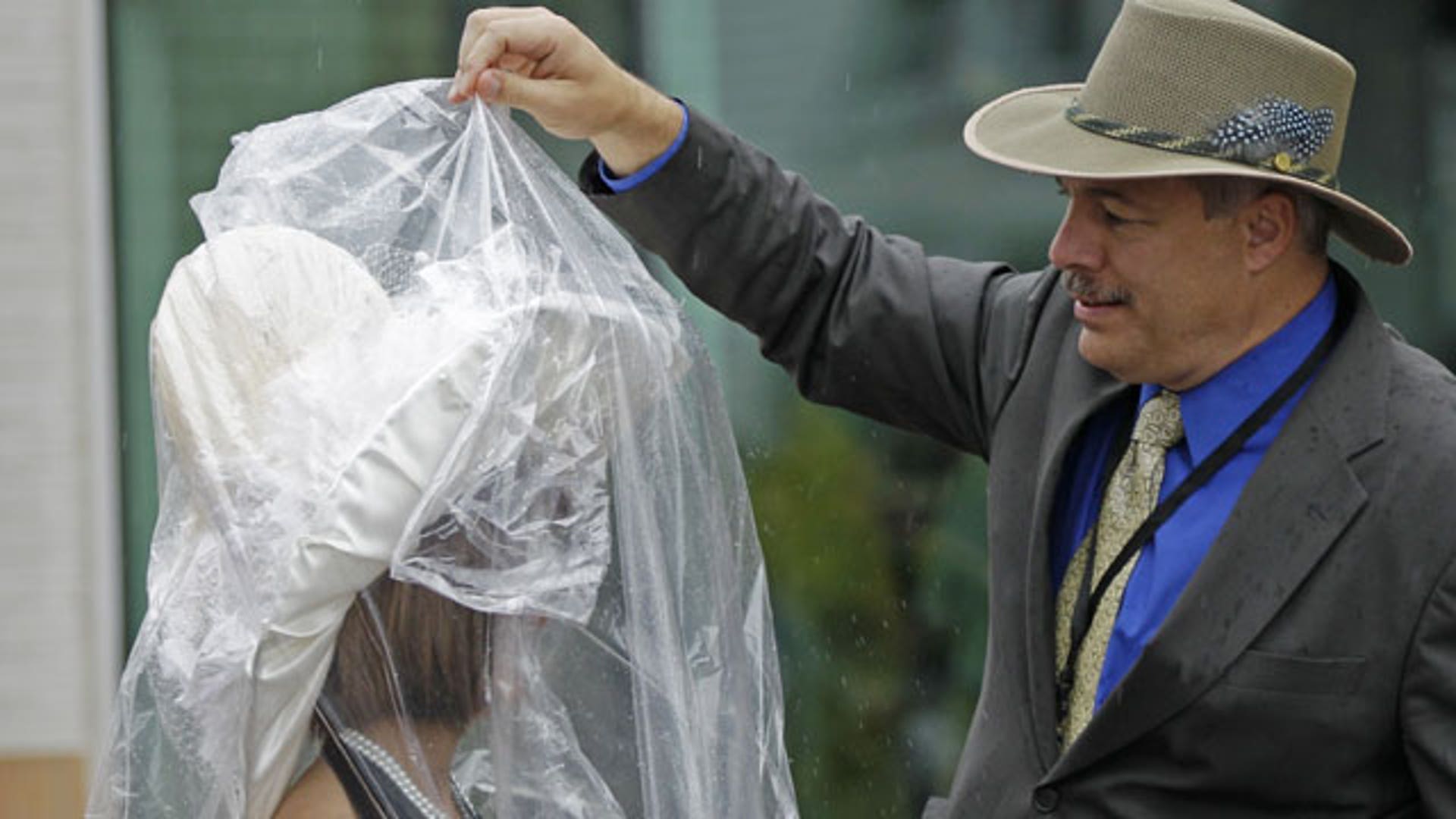 Plastic Hats for 2010 Rainy Kentucky Derby