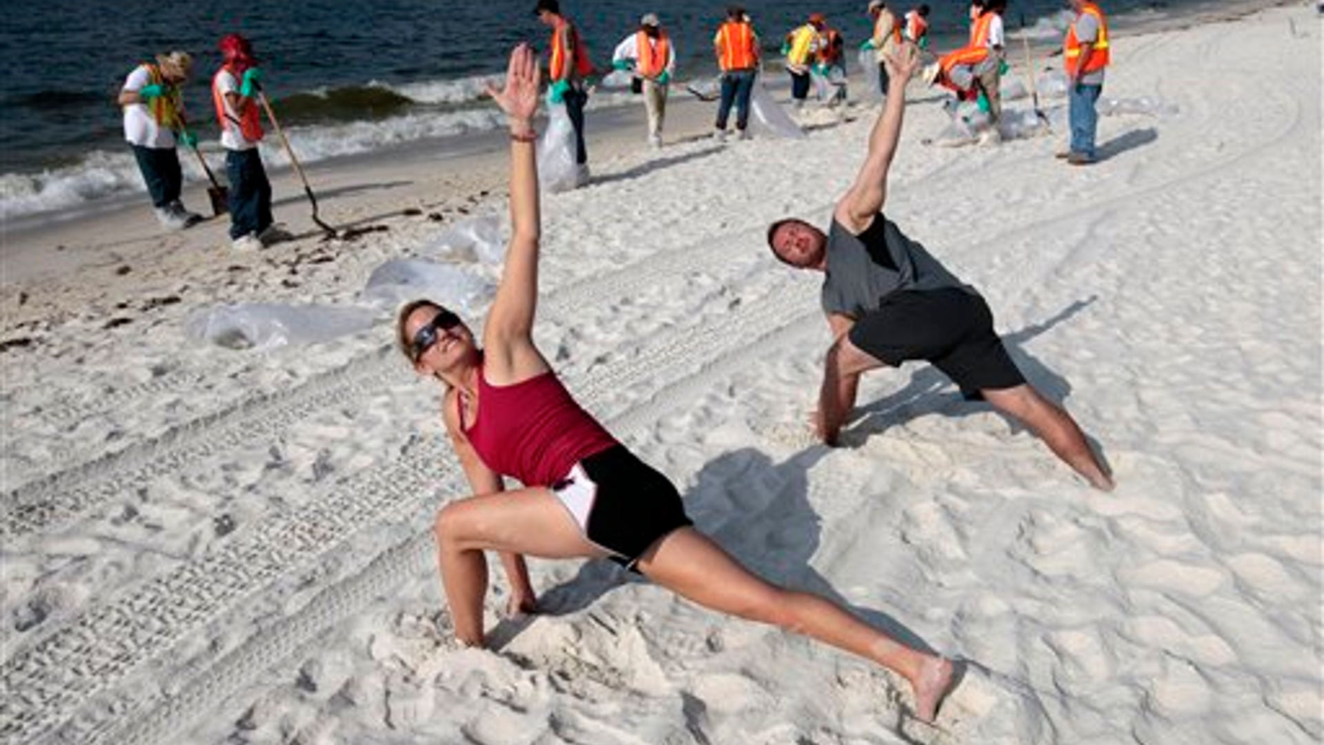 Yoga and Beach Cleanup