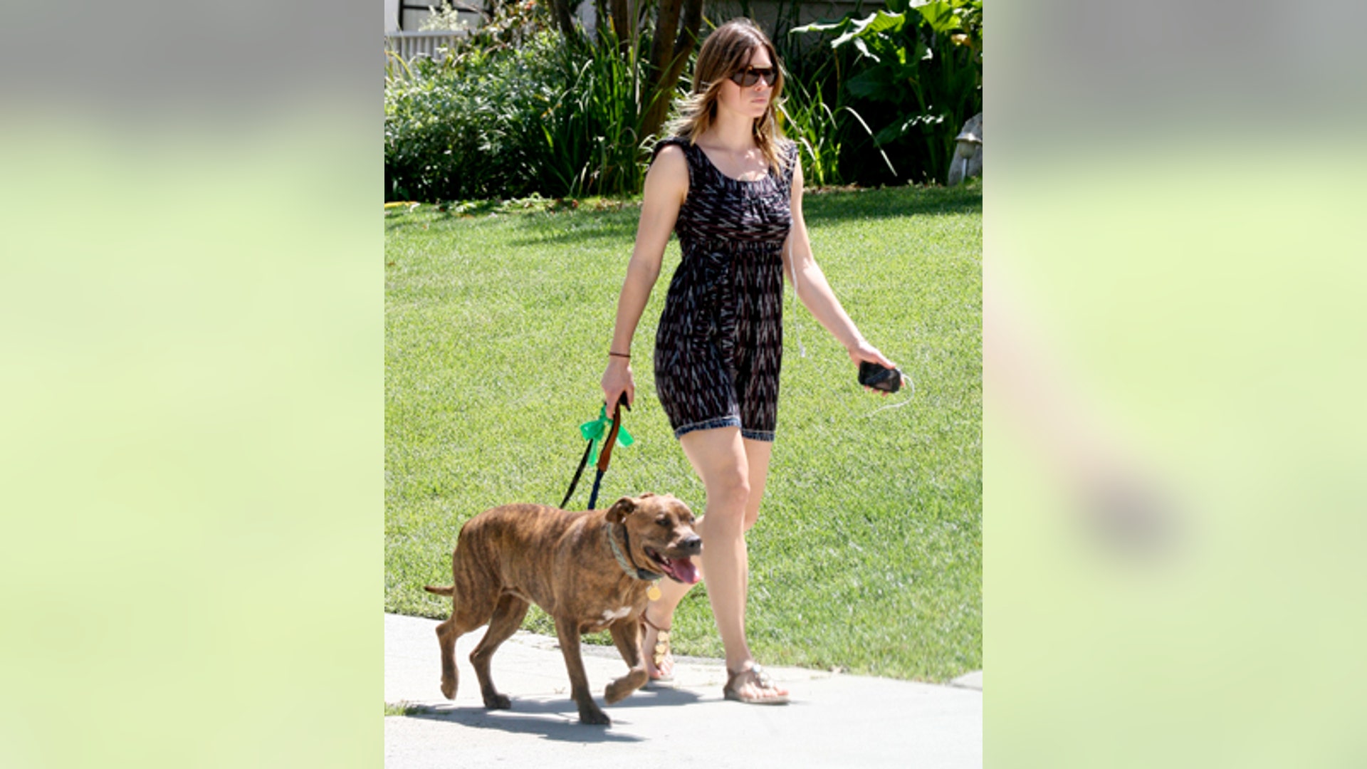 Jessica Biel and her dog