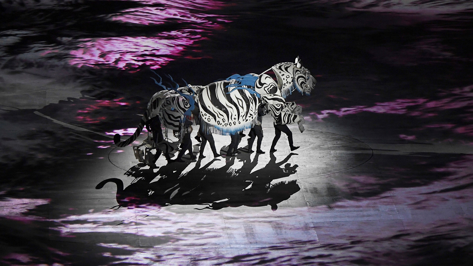 Dancers perform during the opening ceremony of the 2018 Winter Olympics in Pyeongchang