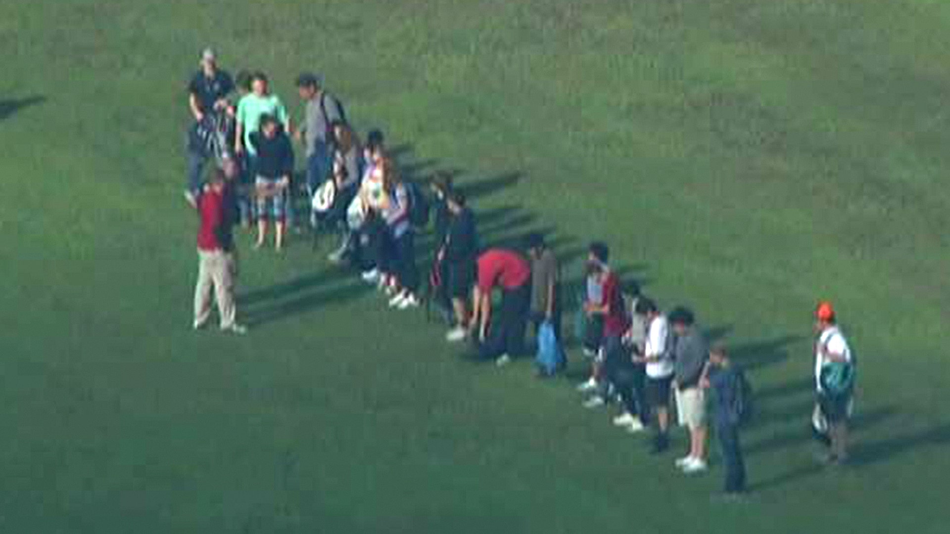 Santa Fe High School students after a shooting at the school, May 18, 2018