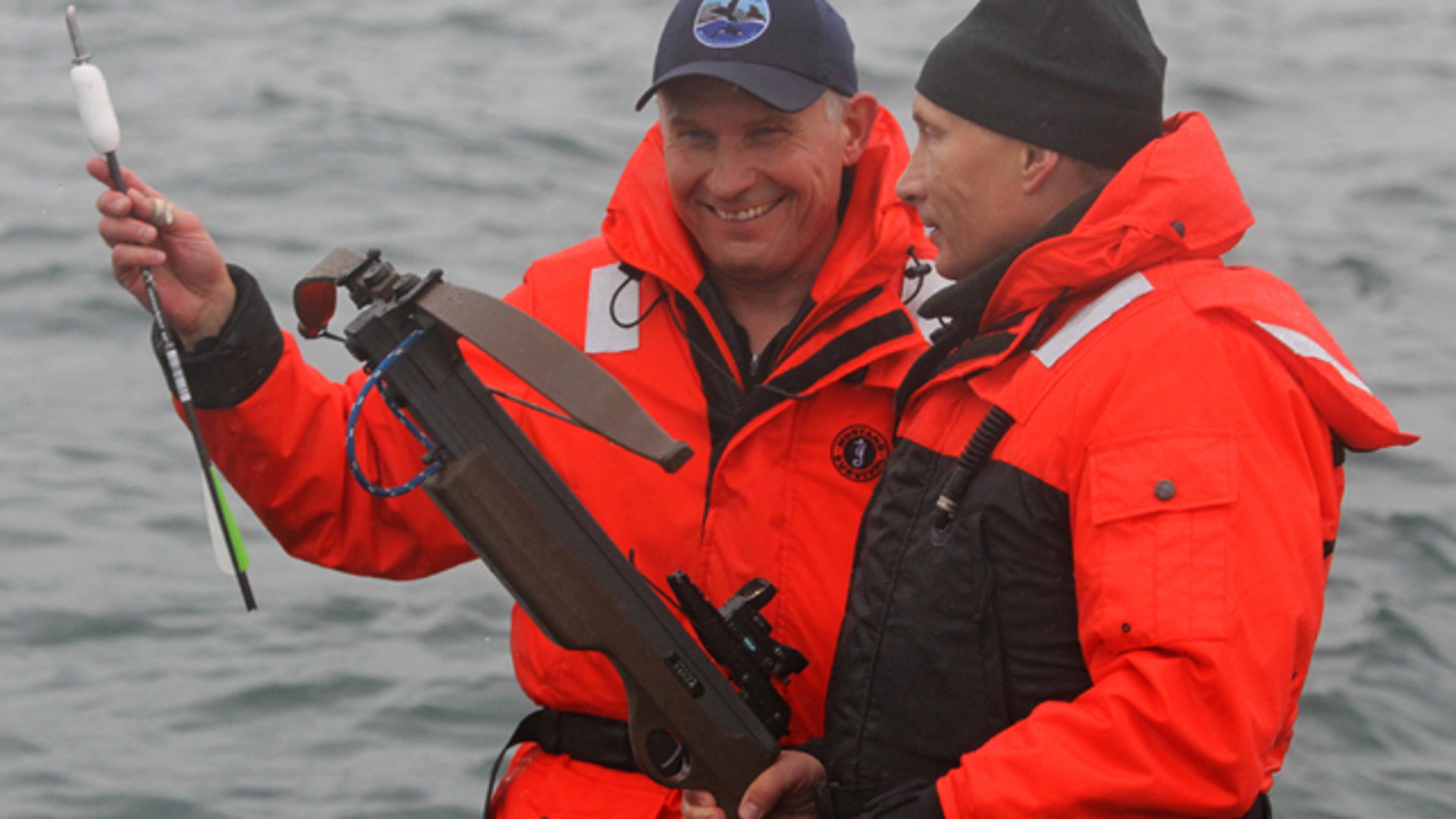 Putin Wields Cross Bow on Whale Expedition