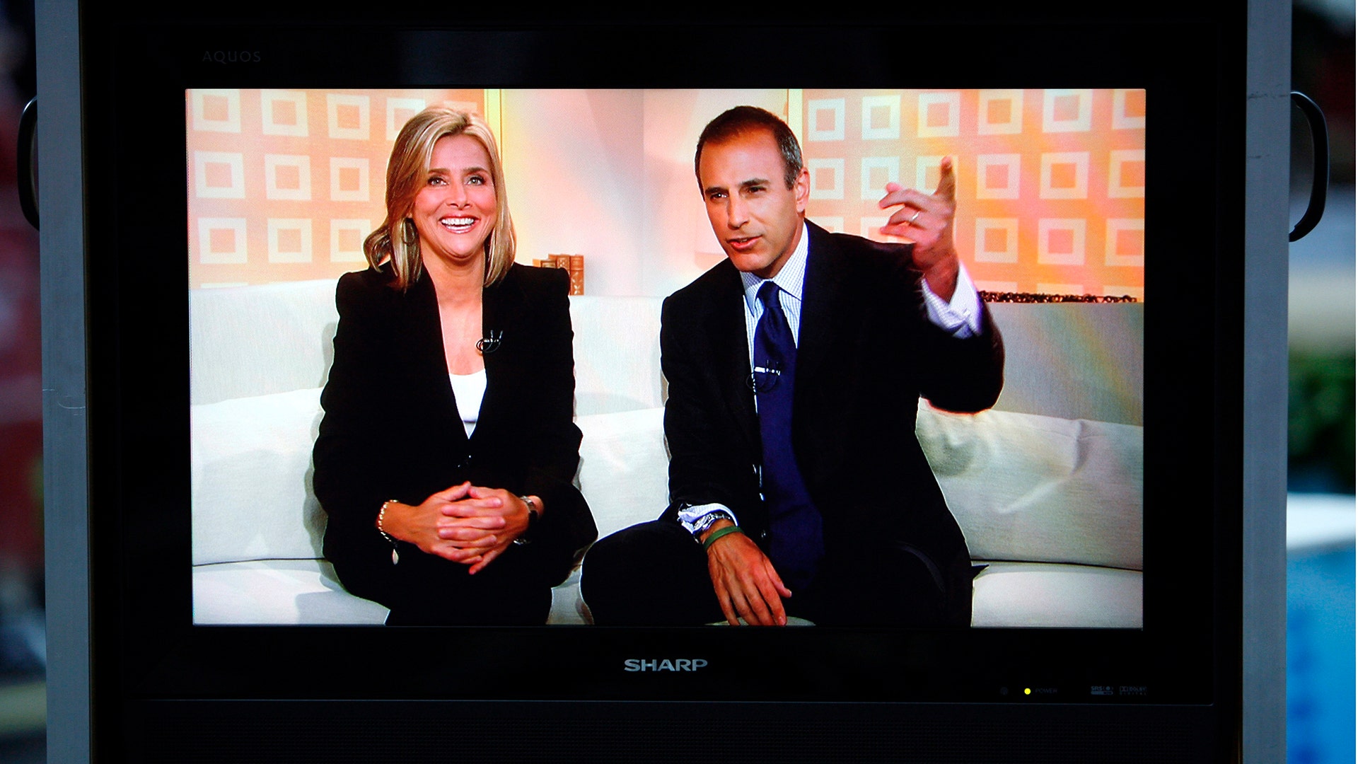 Meredith Vieira and Matt Lauer during her first day on NBC's 