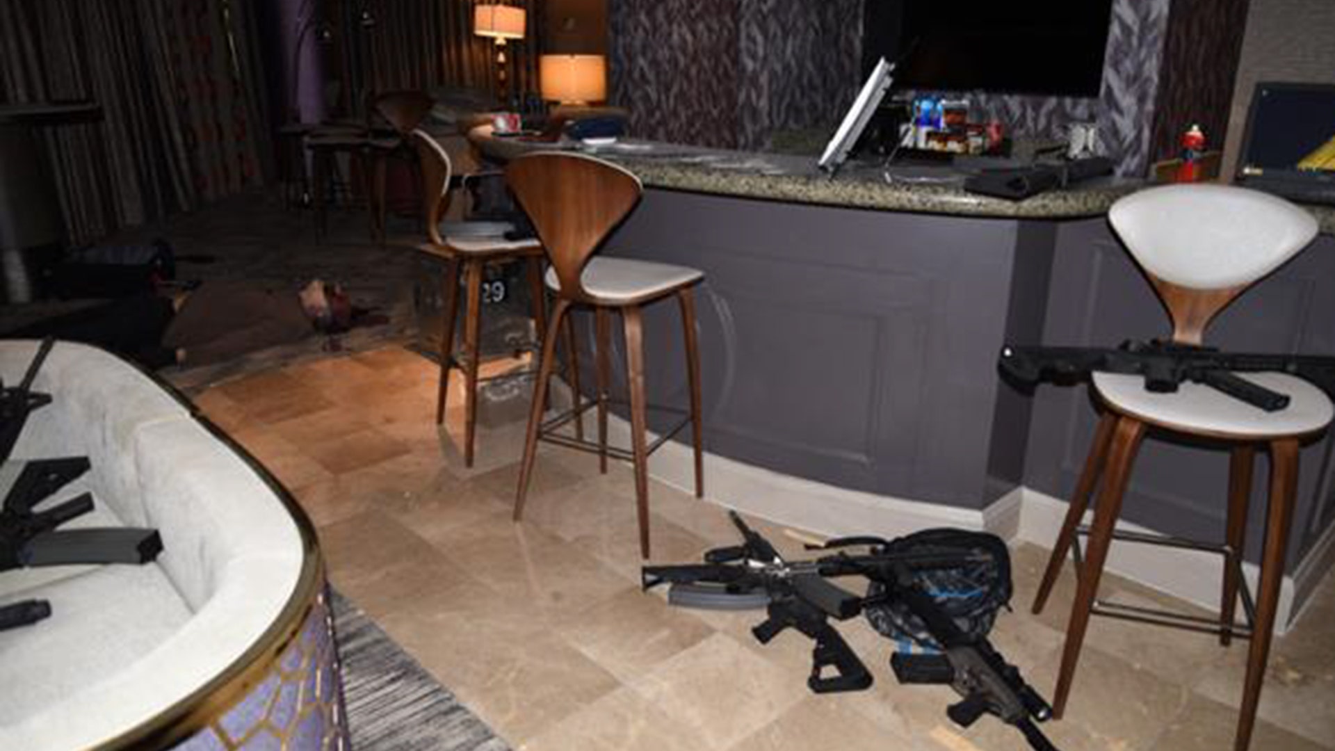 View from sitting area of the bar/kitchenette