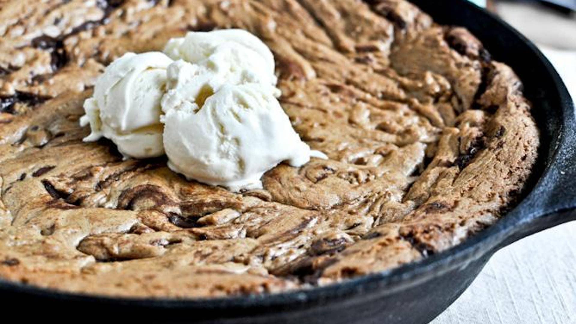 Dark Chocolate Chunk Skillet Cookie