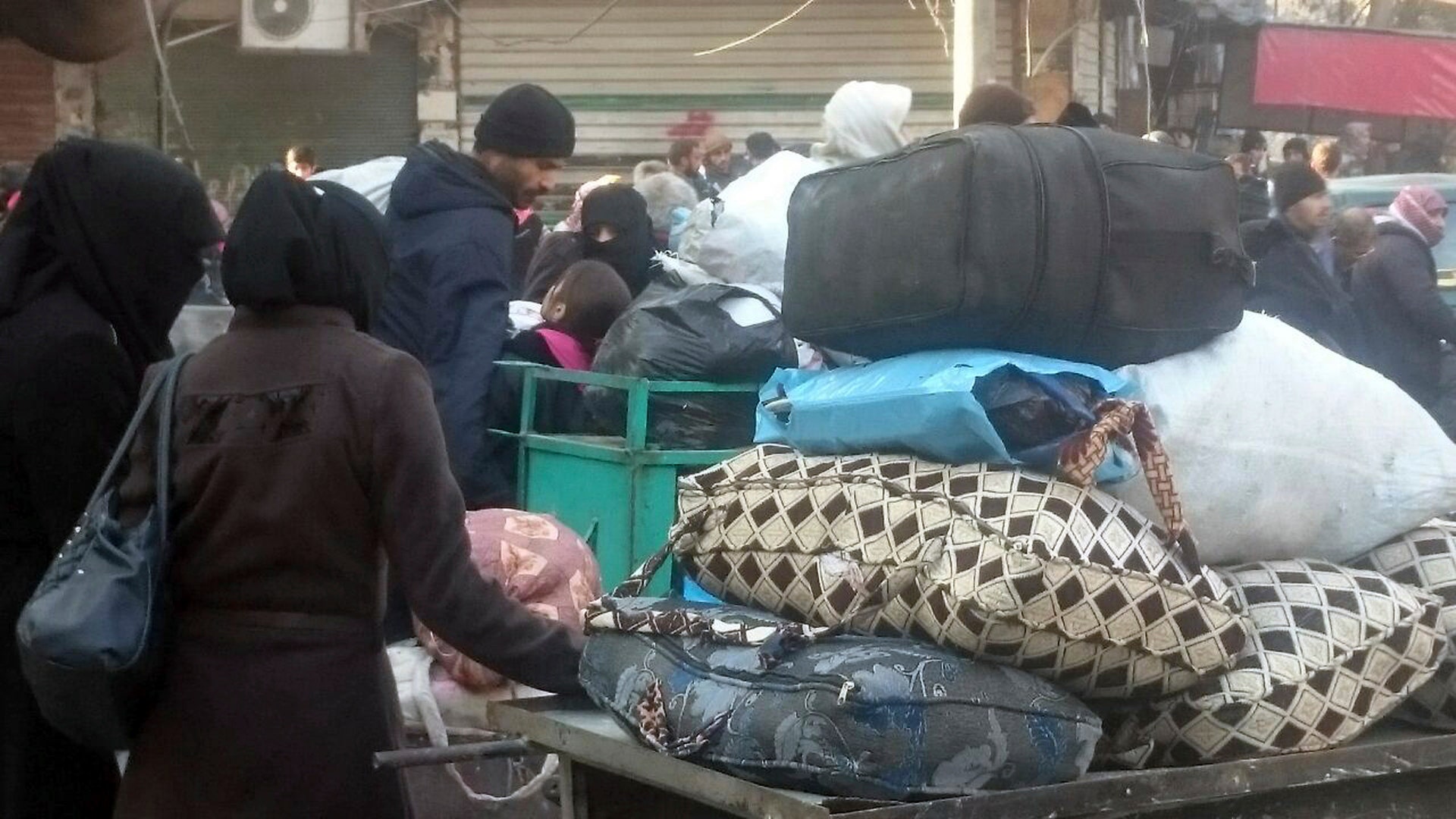  The evacuation is part of a cease-fire deal reached this week to have the opposition surrender their last foothold in Aleppo to Syrian government control in the face of a devastating ground and air offensive by government forces.