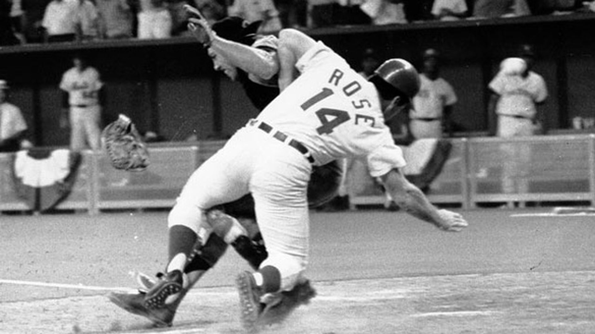 Pete Rose Runs Over Ray Fosse
