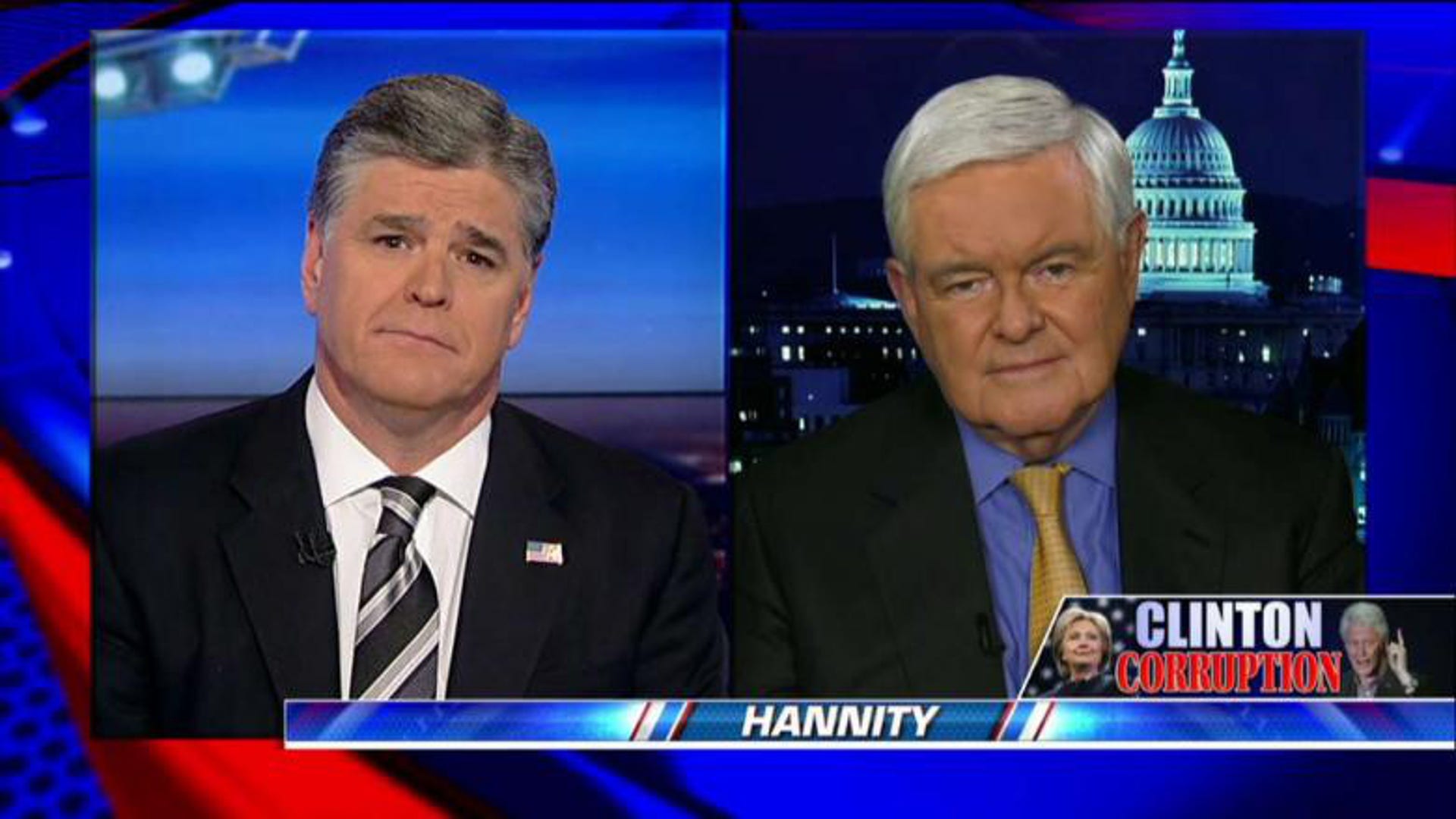 Ex-Speaker Gingrich tells 'Hannity' he believes the American people won't put Clinton in White House.