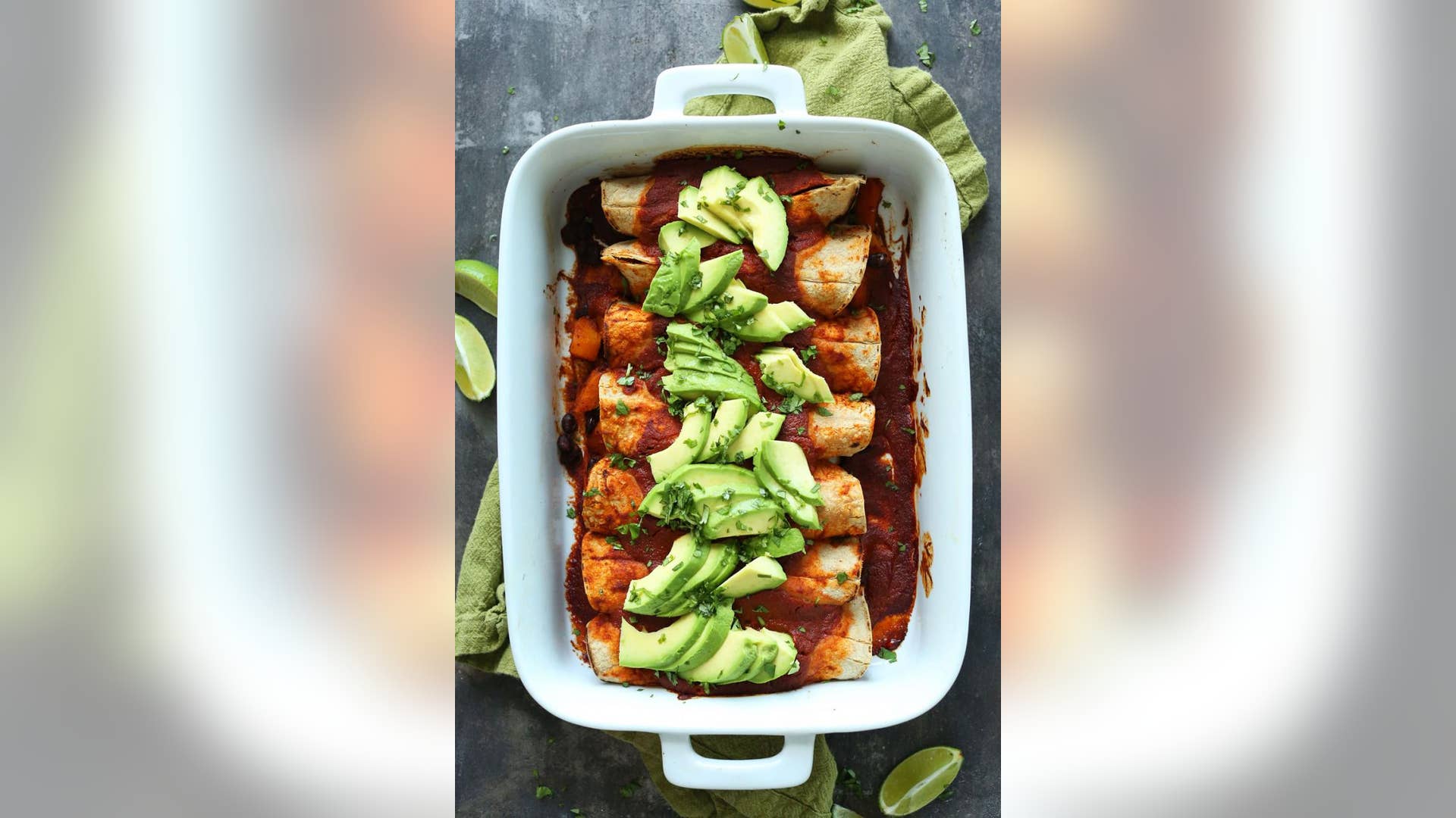 Butternut Squash and Black Bean Enchiladas