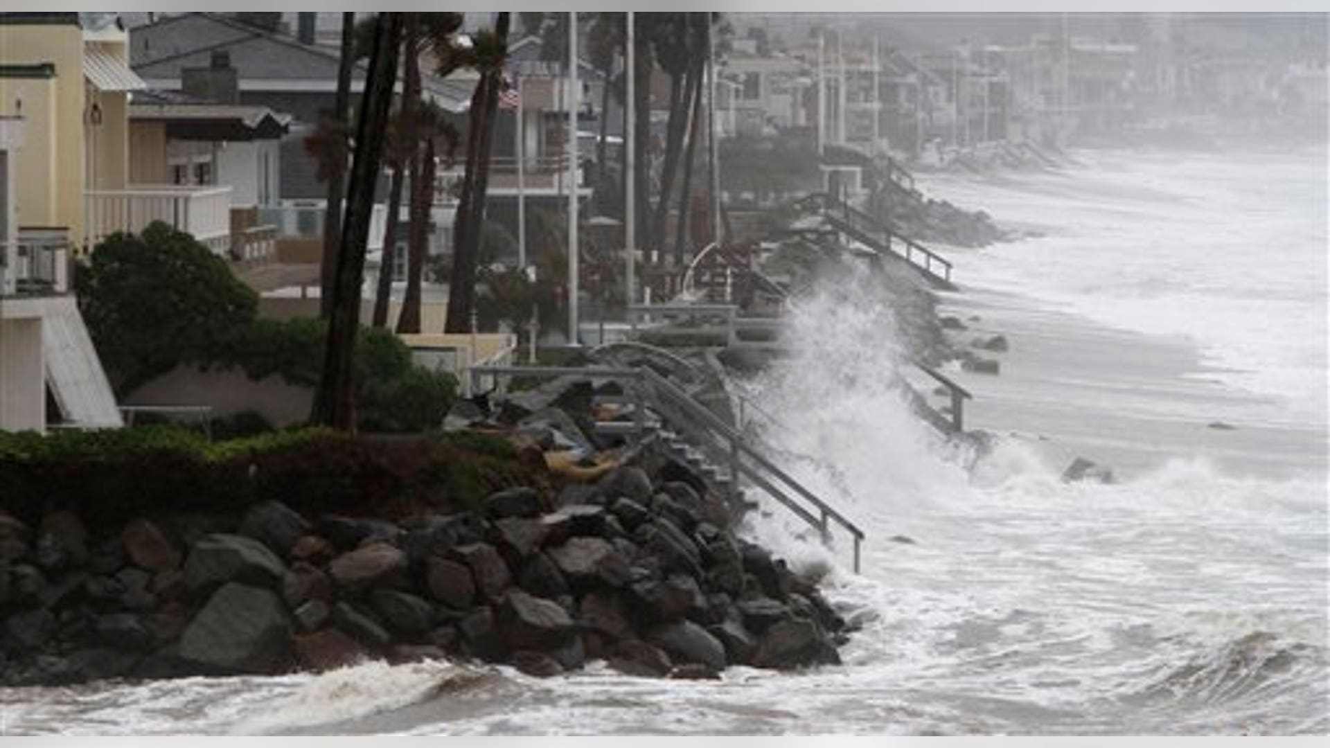 Waves Pound California Coast