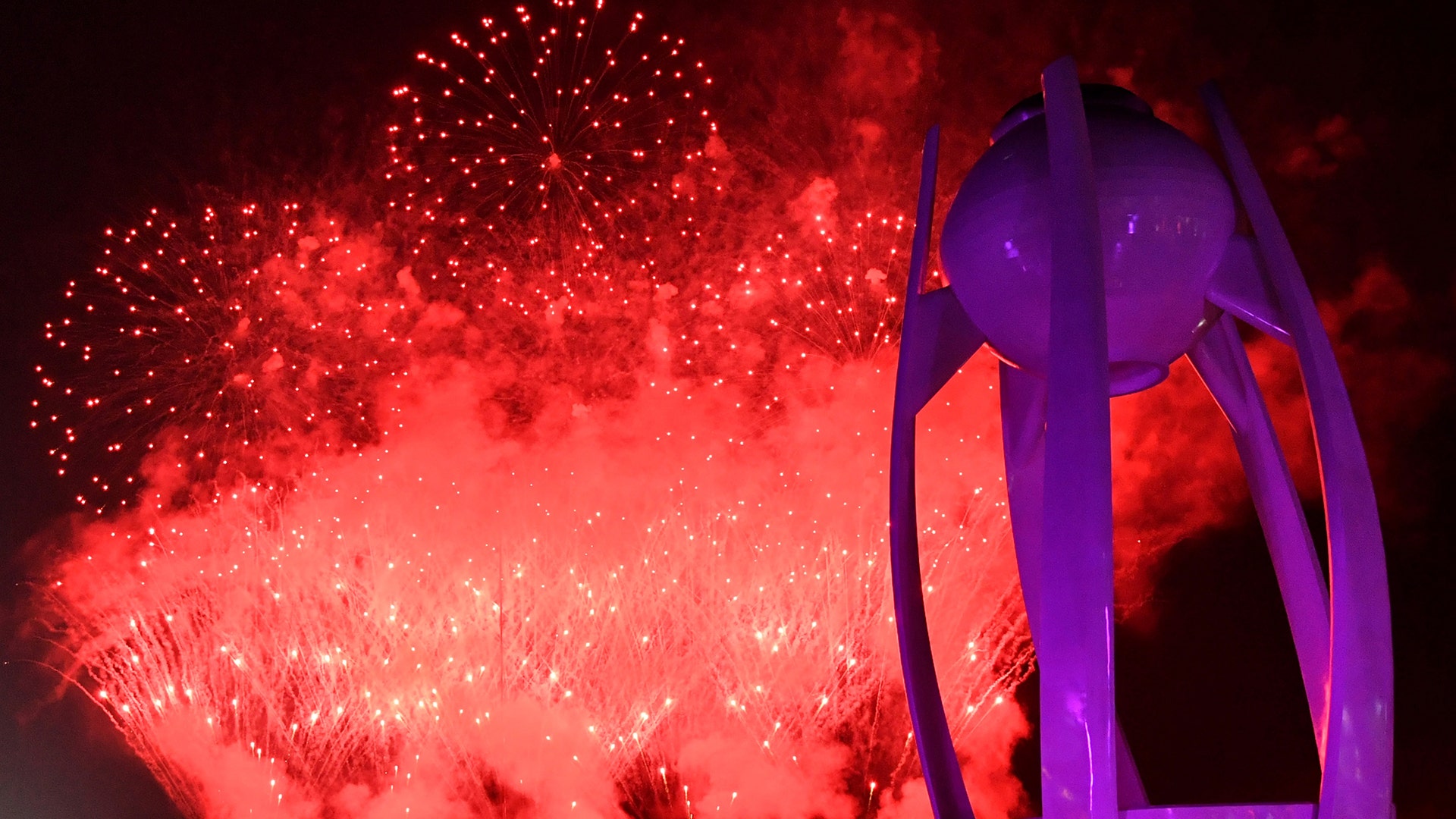 The Olympic cauldron after it was extinguished during the closing ceremony at the Pyeongchang 2018 Winter Olympics