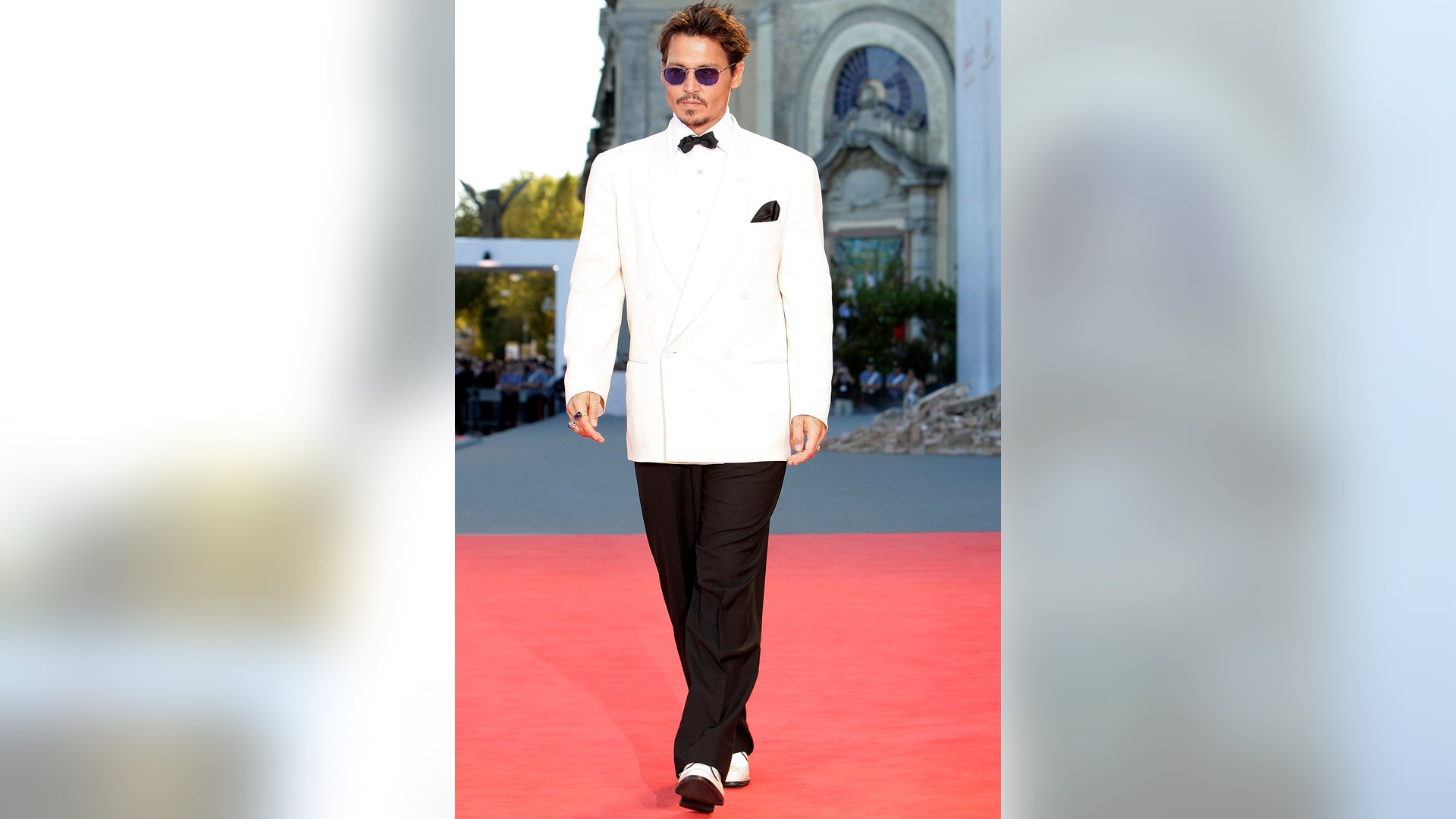 Arriving at the Venice film festival to award film maker Tim Burton with the Golden Lion for lifetime achievement in film, in Venice September 5, 2007