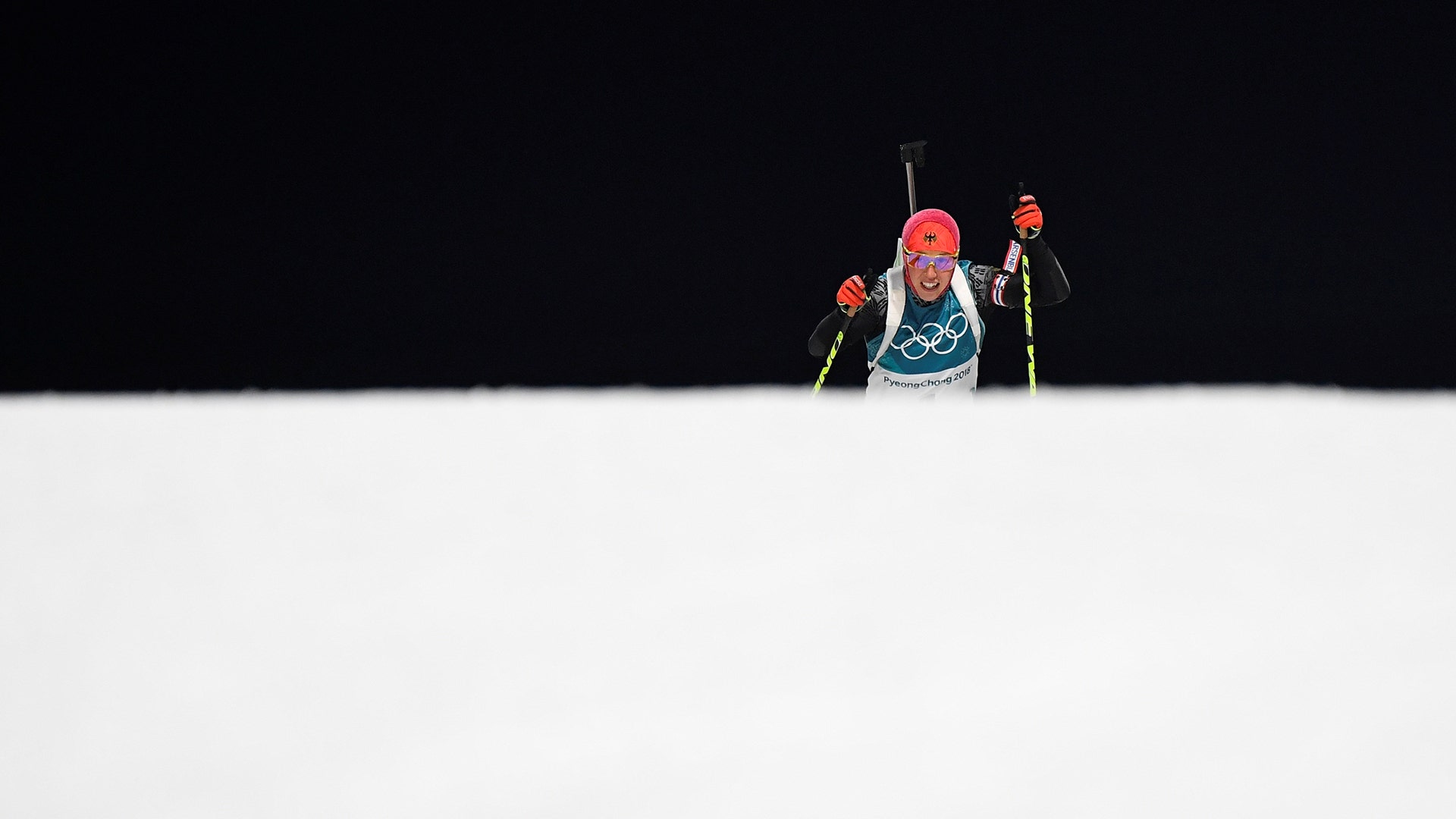 Laura Dahlmeier wins the gold medal in the women's 10-kilometer biathlon pursuit at the 2018 Winter Olympics