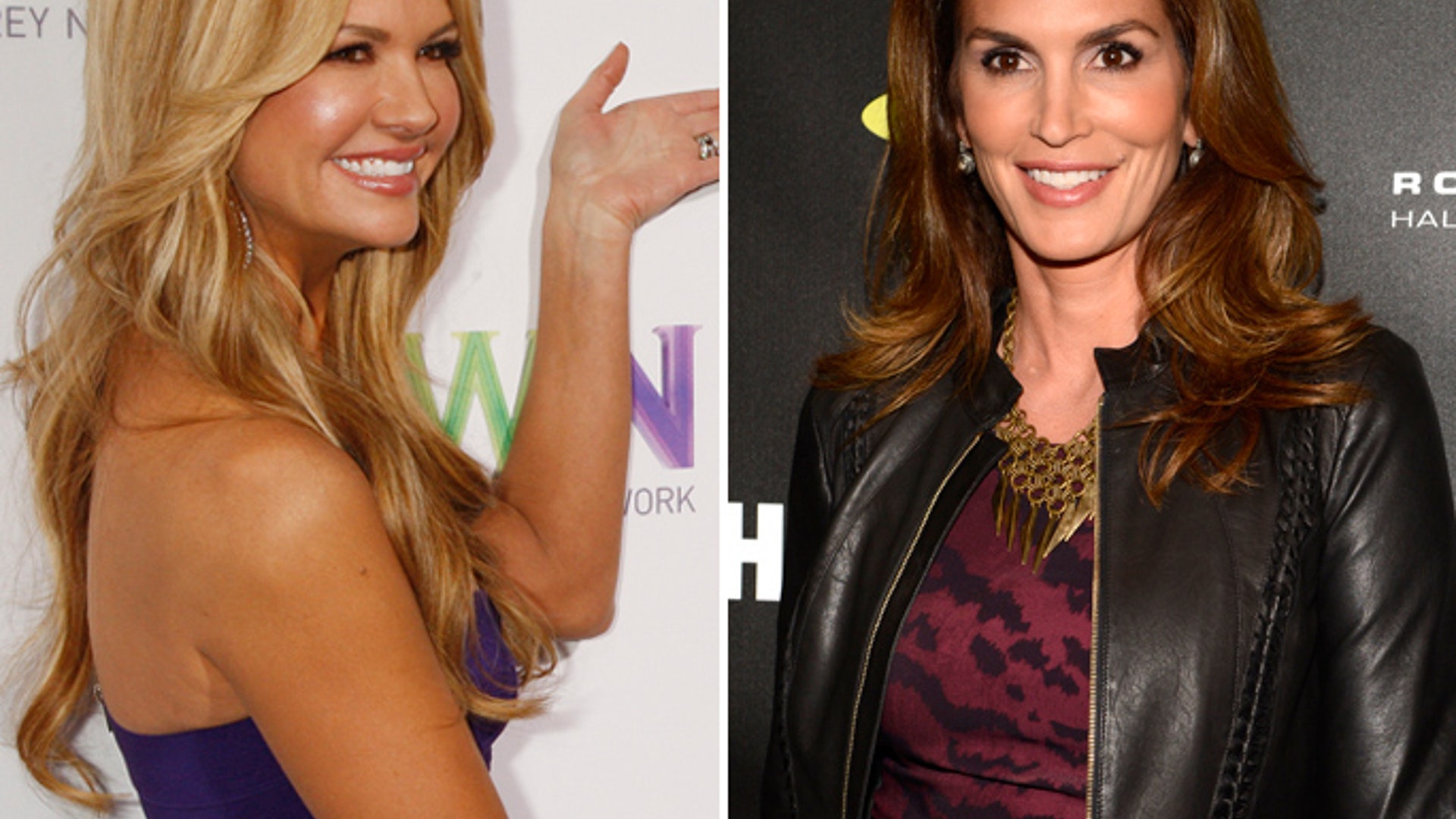 Nancy O'Dell and Cindy Crawford