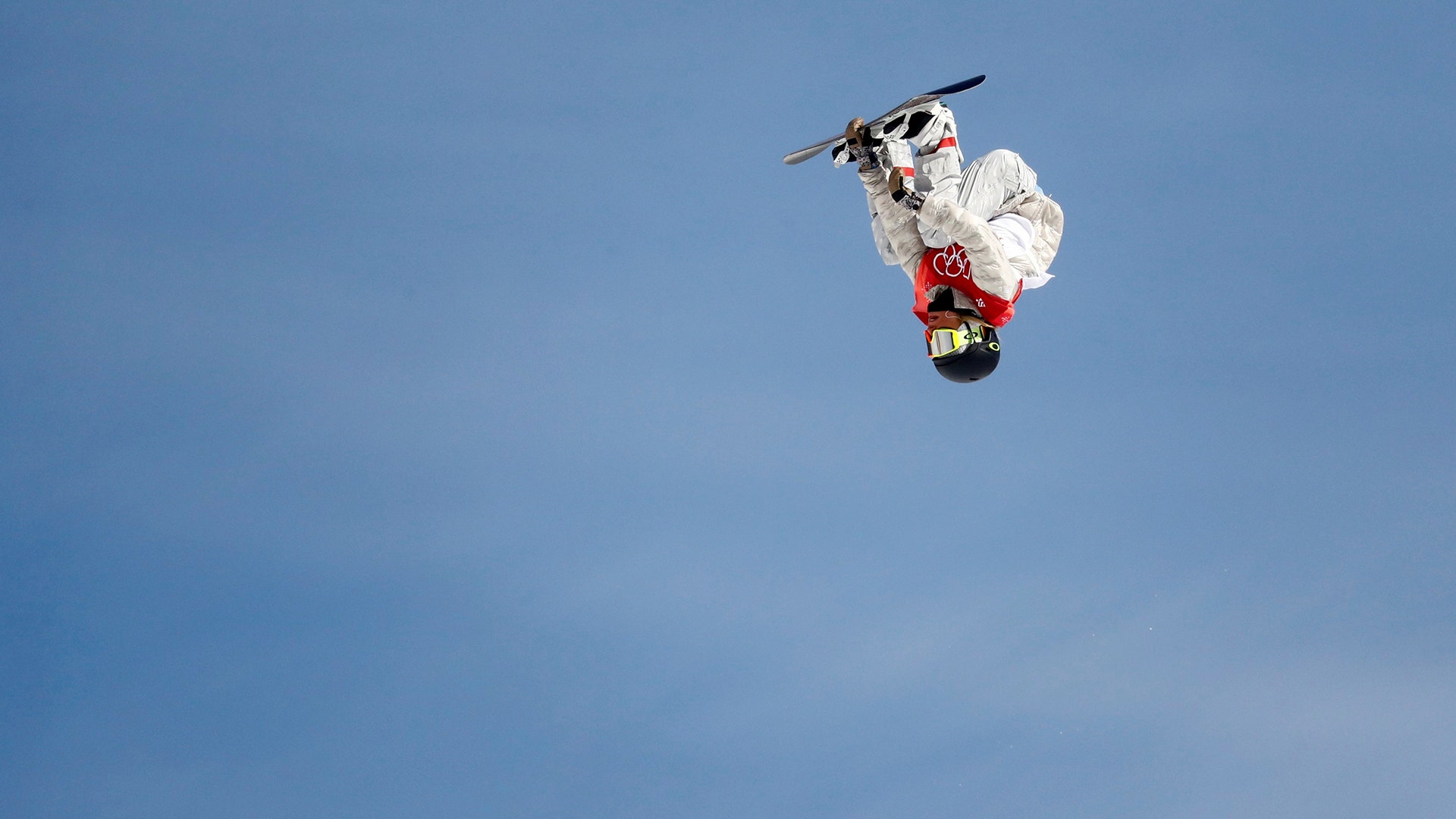 Snowboarder Jamie Anderson of the U.S. competes in the women's big air qualifications at the 2018 Winter Olympics