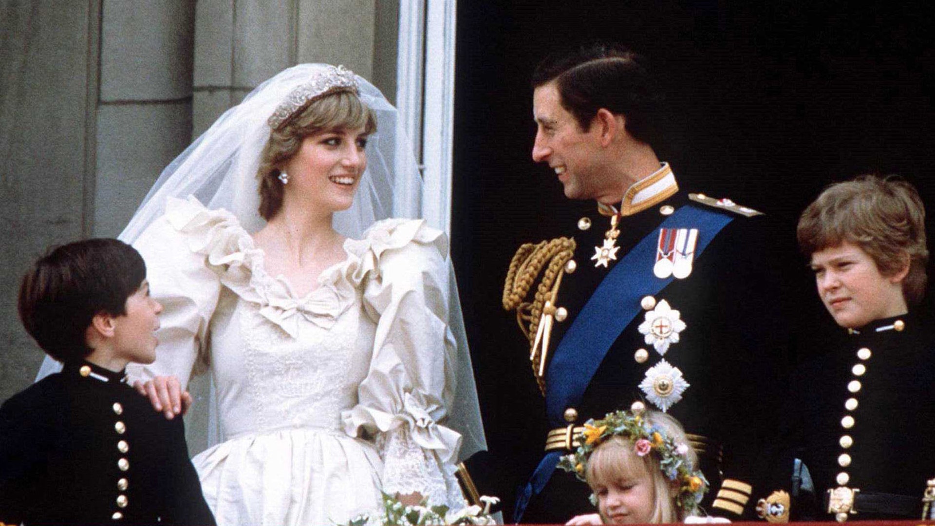 Prince Charles and Princess Diana stand on the balcony of Buckingham Palace in London, following their wedding, July 29, 1981