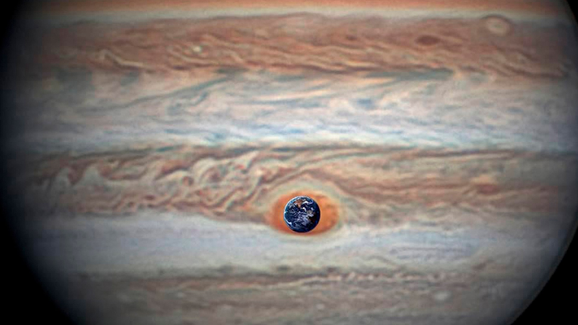 Jupiter’s Great Red Spot Swallows Earth