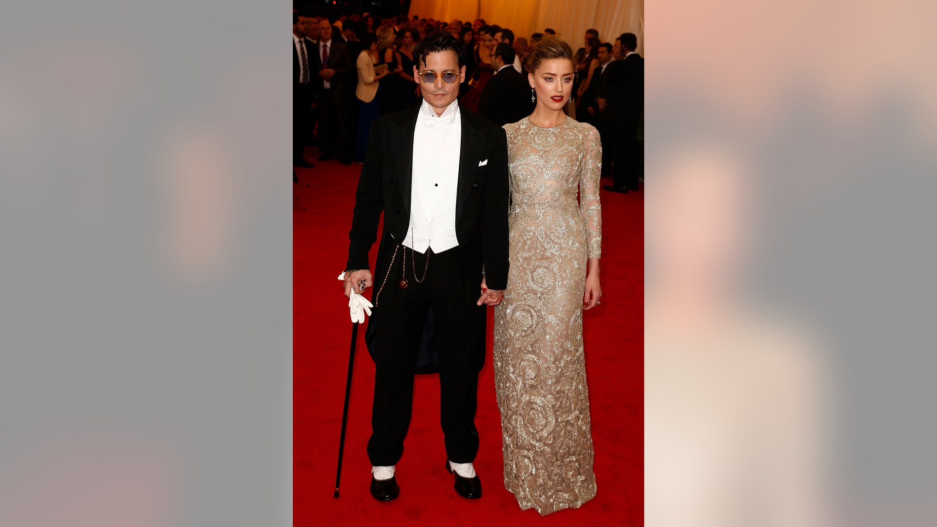 Johnny Depp with now ex-wife, Amber Heard, at the Metropolitan Museum of Art Costume Institute Gala Benefit in New York, May 5, 2014