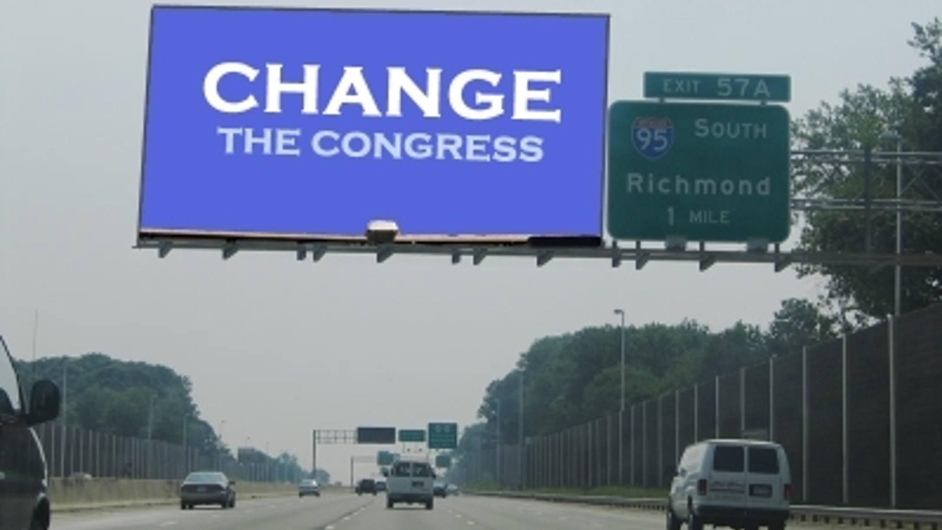 Billboards We'd Like Members of Congress to See On Their Way Out of Town