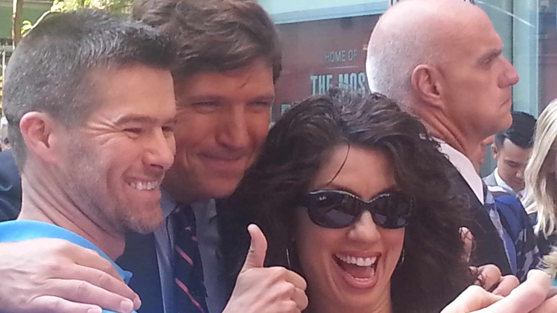 Tucker Carlson and fans at O.A.R.'s All-American Summer Concert