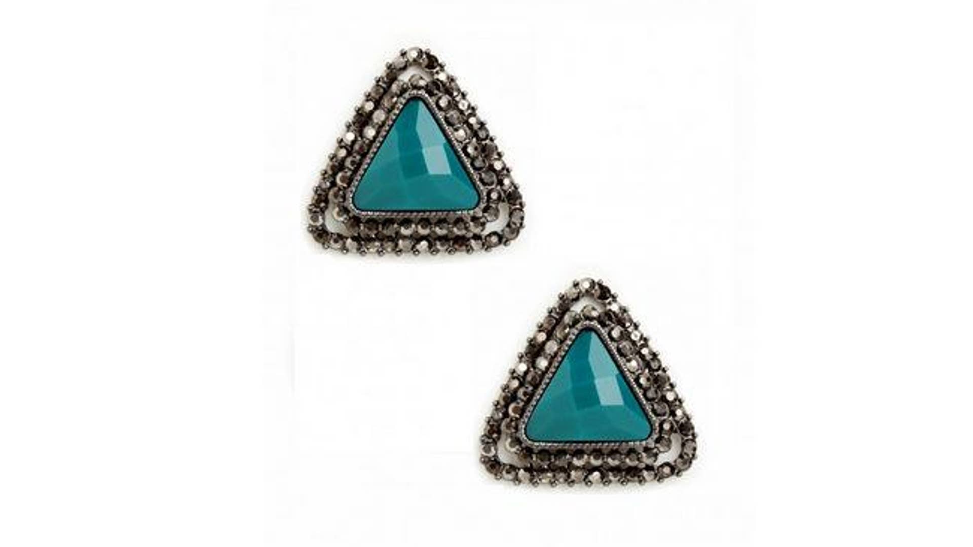 Bauble Bar Teal Triangle Studs