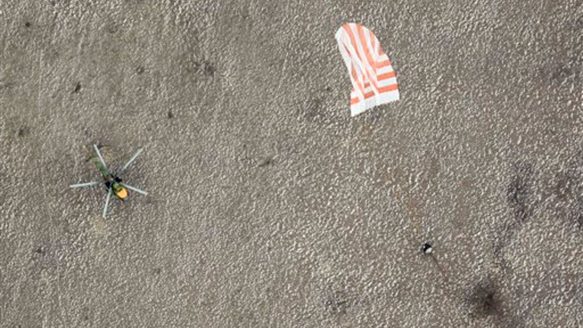 Soyuz Space Capsule Lands