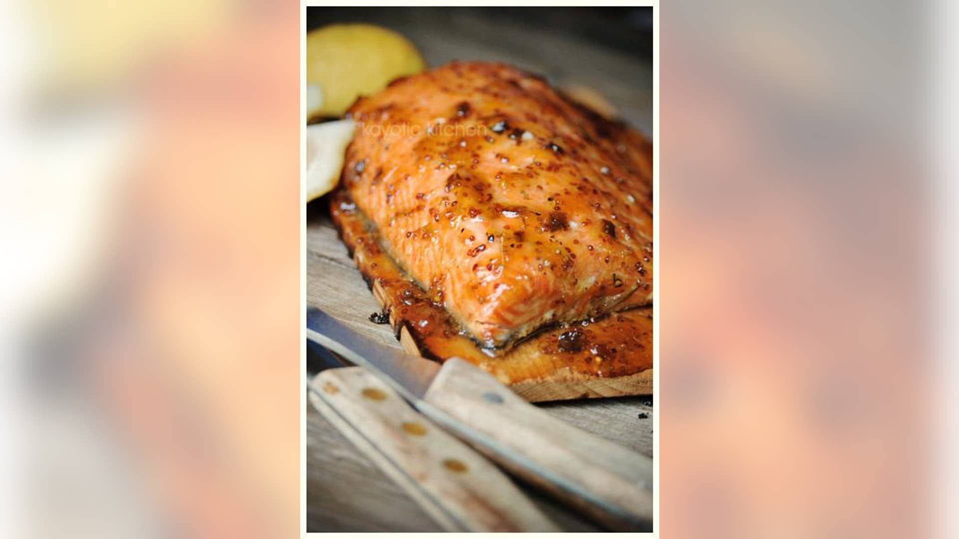 Apricot-Glazed Cedar Plank Salmon