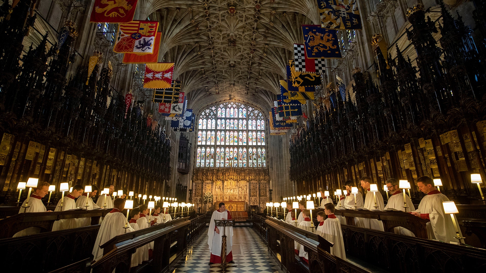 St. George's Chapel Choir rehearse before the wedding of Prince Harry and Meghan Markle in Windsor, May 14, 2018