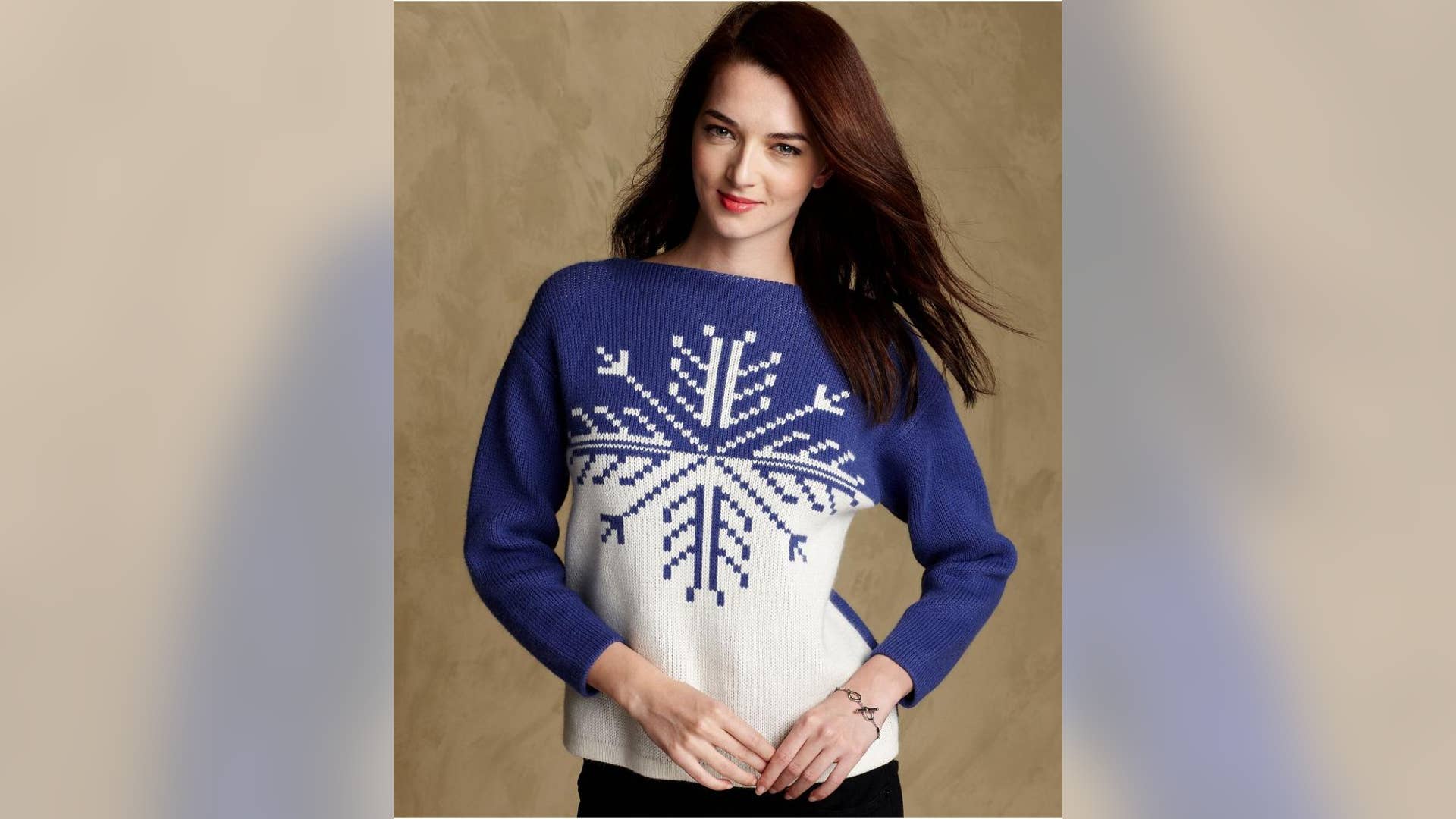 Tommy Hilfiger Sweater, Long-Sleeve Boat-Neck Snowflake